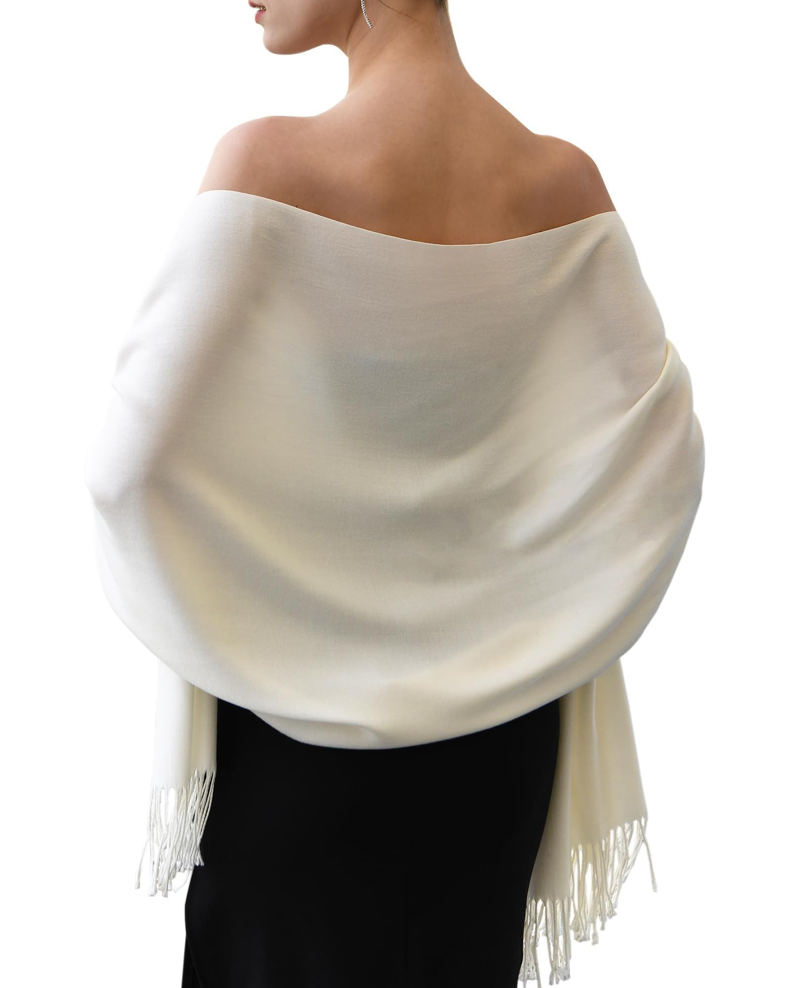 Zaewry Modeschal Hochzeit Stola für Abendkleider mit Quasten leichter Damenschal, Weich Wraps Fransen Schals Für alle Jahreszeiten