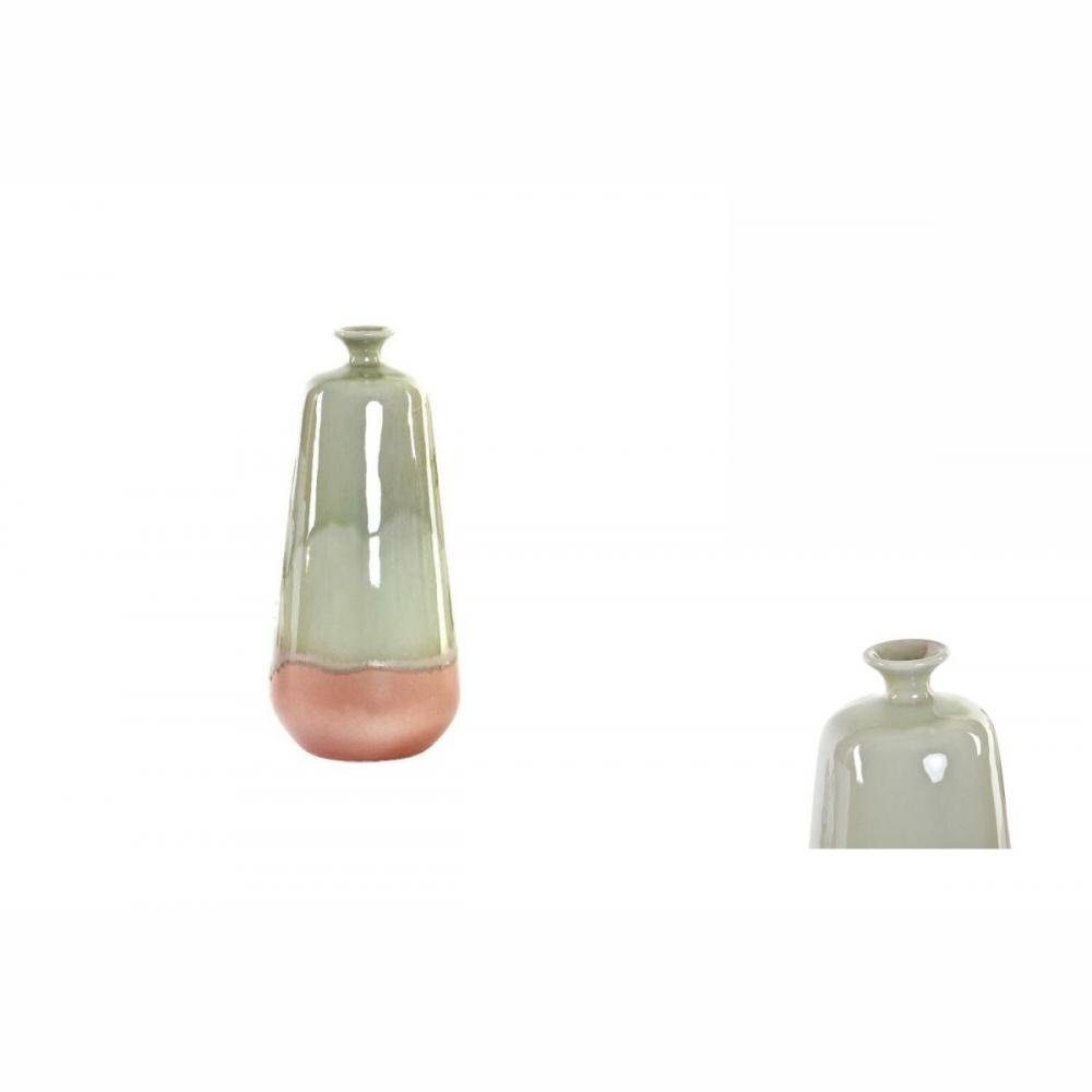 DKD Home Decor Dekovase Vase DKD Home Decor aus Keramik Rosa grün zweifarbig Moderne 15 x 15 x