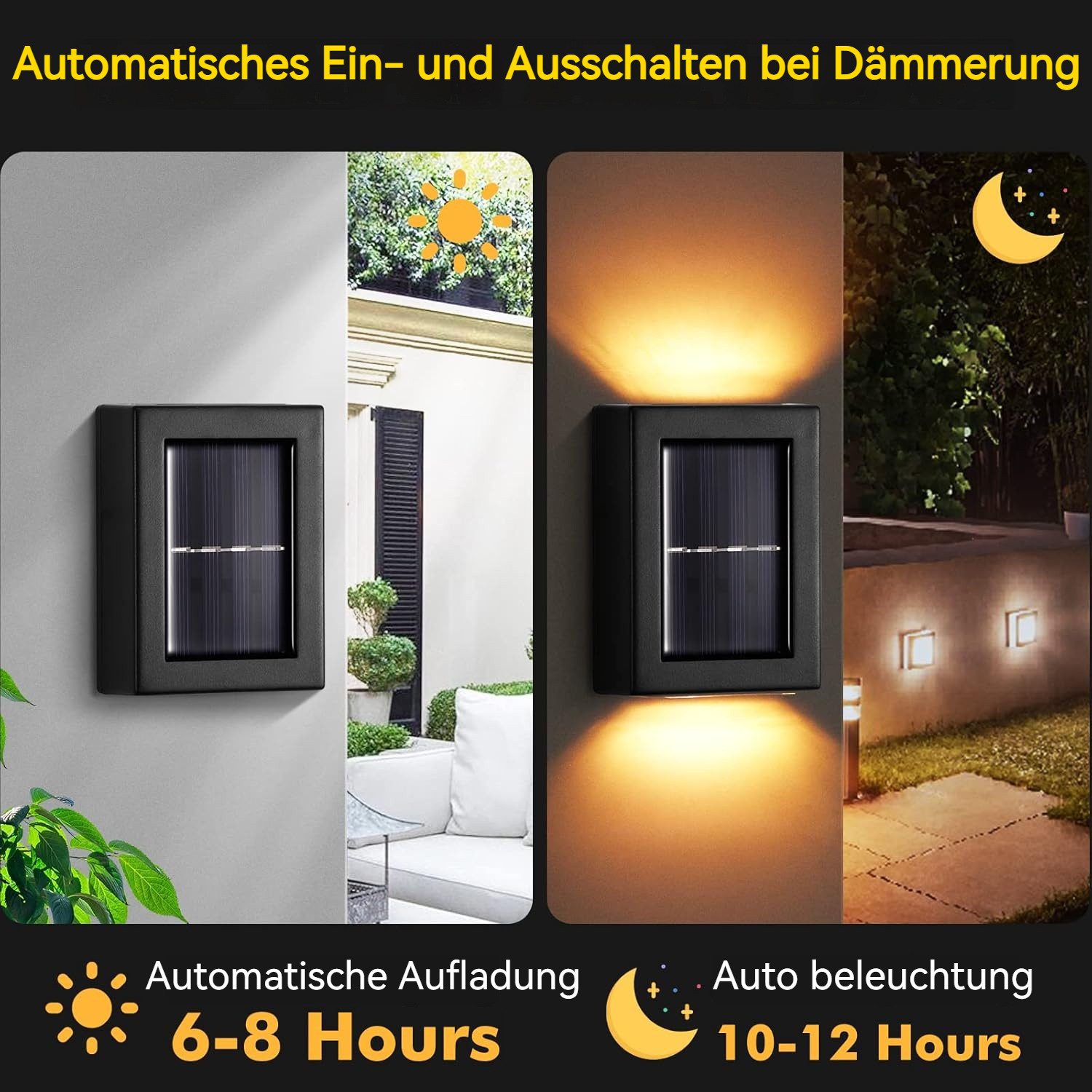 BlingBin LED Solarleuchte 4 Stück Wandbeleuchtung günstig online kaufen