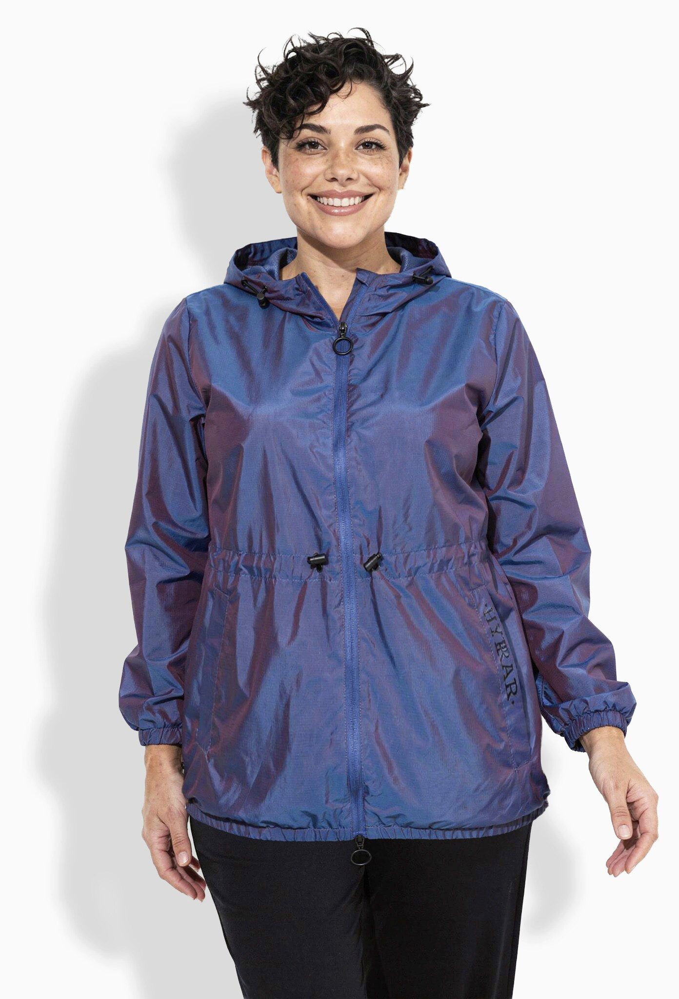 Ulla Popken Funktionsjacke Funktionsjacke schimmernd wasserabweisend Kapuze