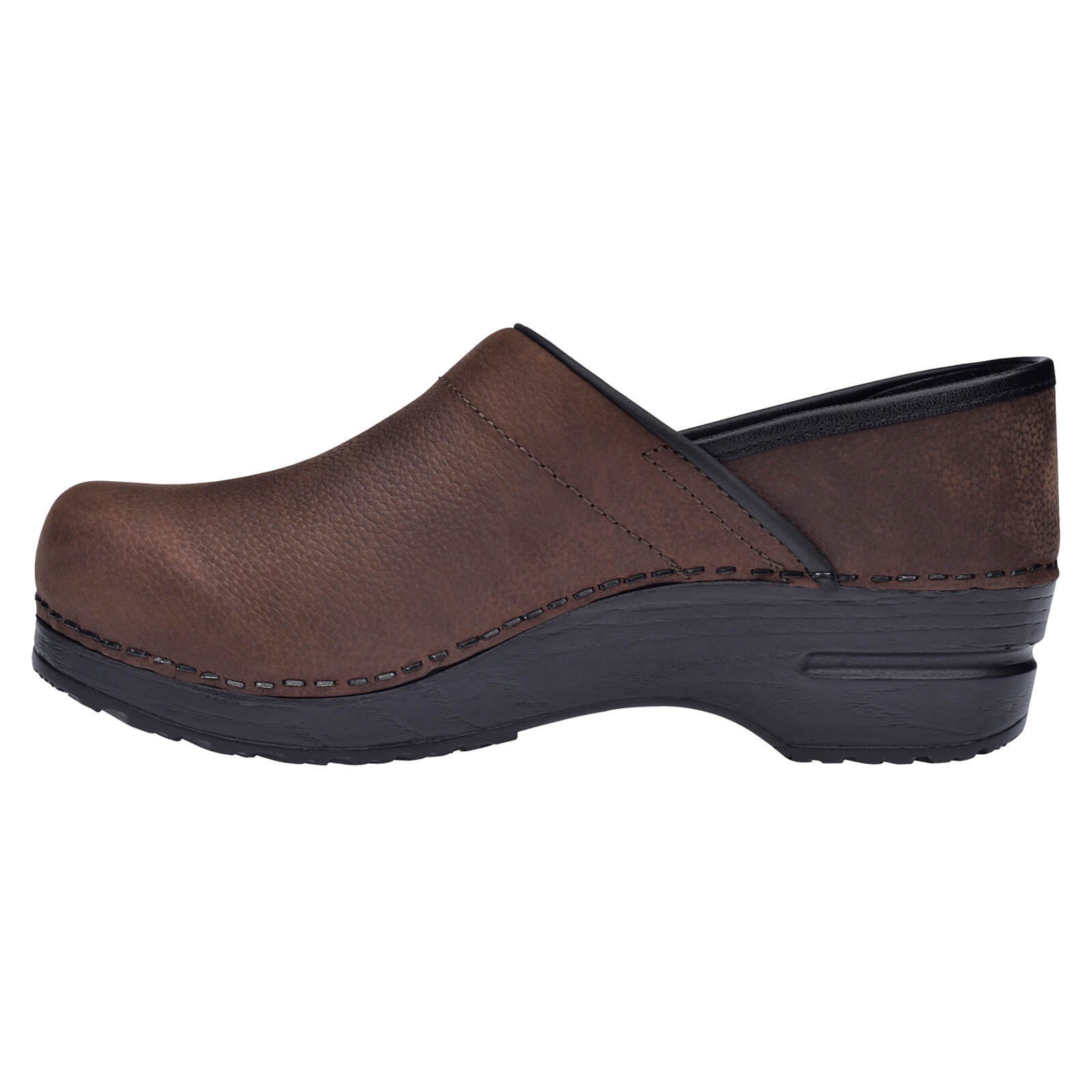 Sanita Original-Prof. Textured Oil Clog Antique Brown Sandale
