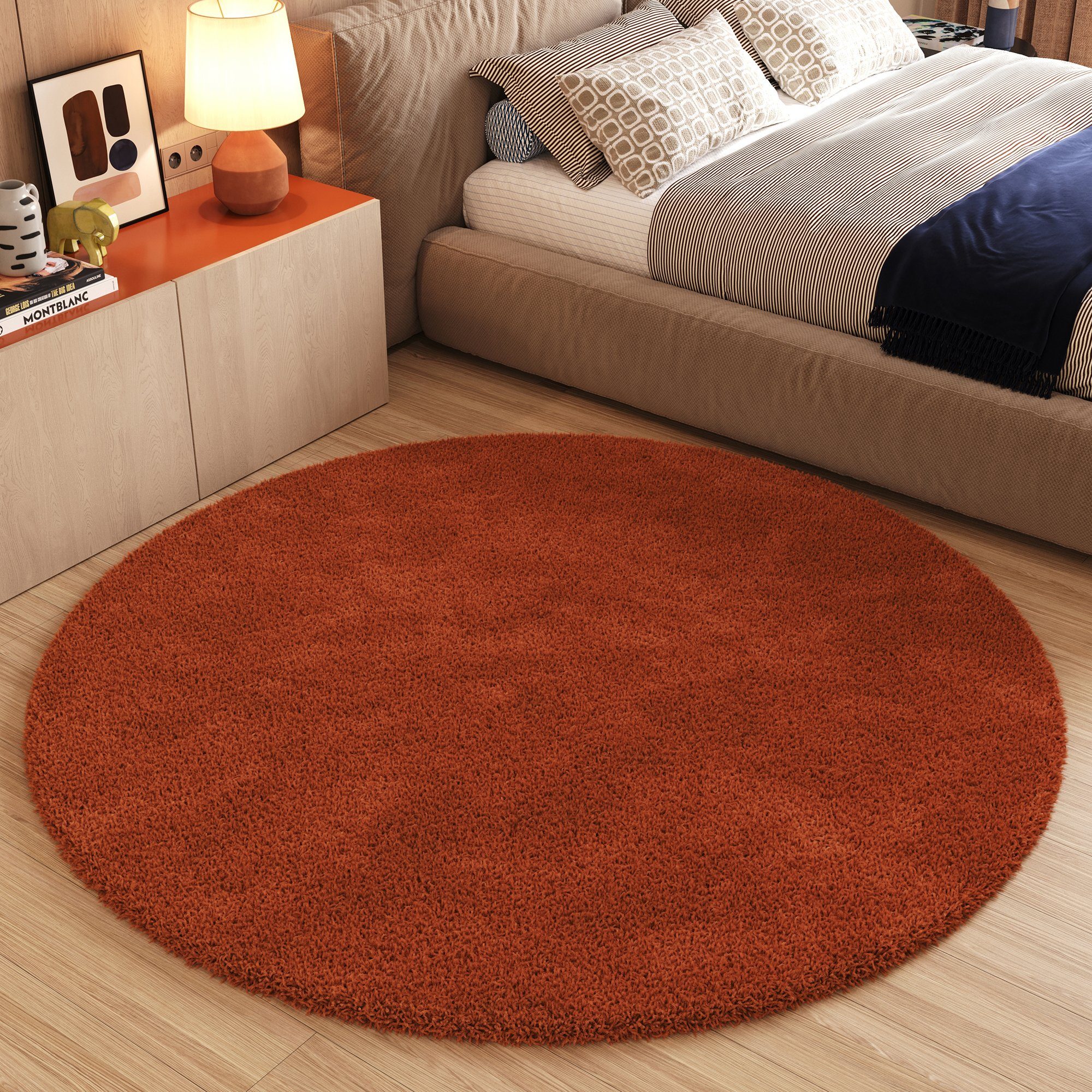 Tapiso Hochflor-Teppich ESSENCE, rund, Höhe: 40 günstig online kaufen