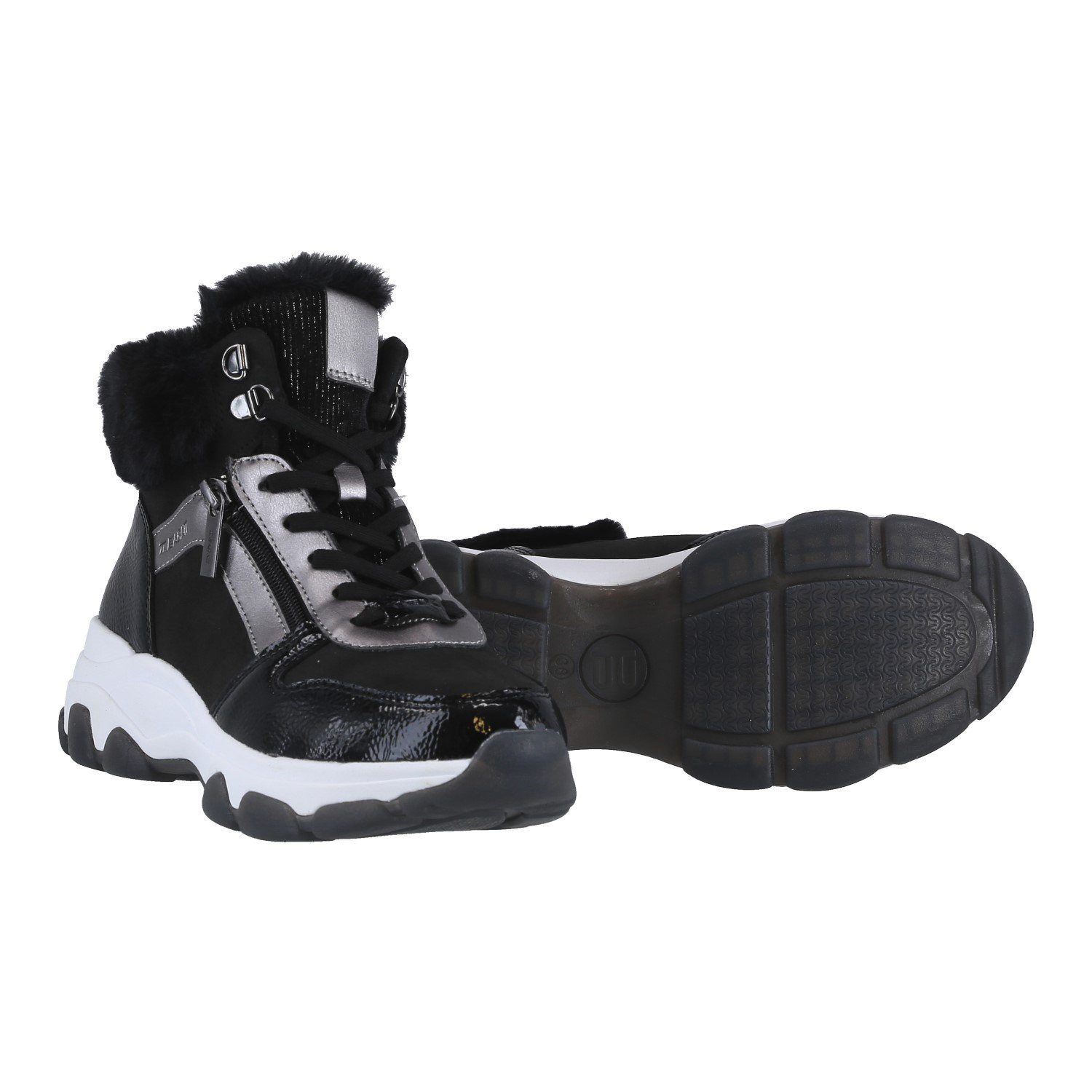 BAGATT D31-ANX51-5755 (gefüttert) schwarz/metallic Damen Winterstiefel günstig online kaufen