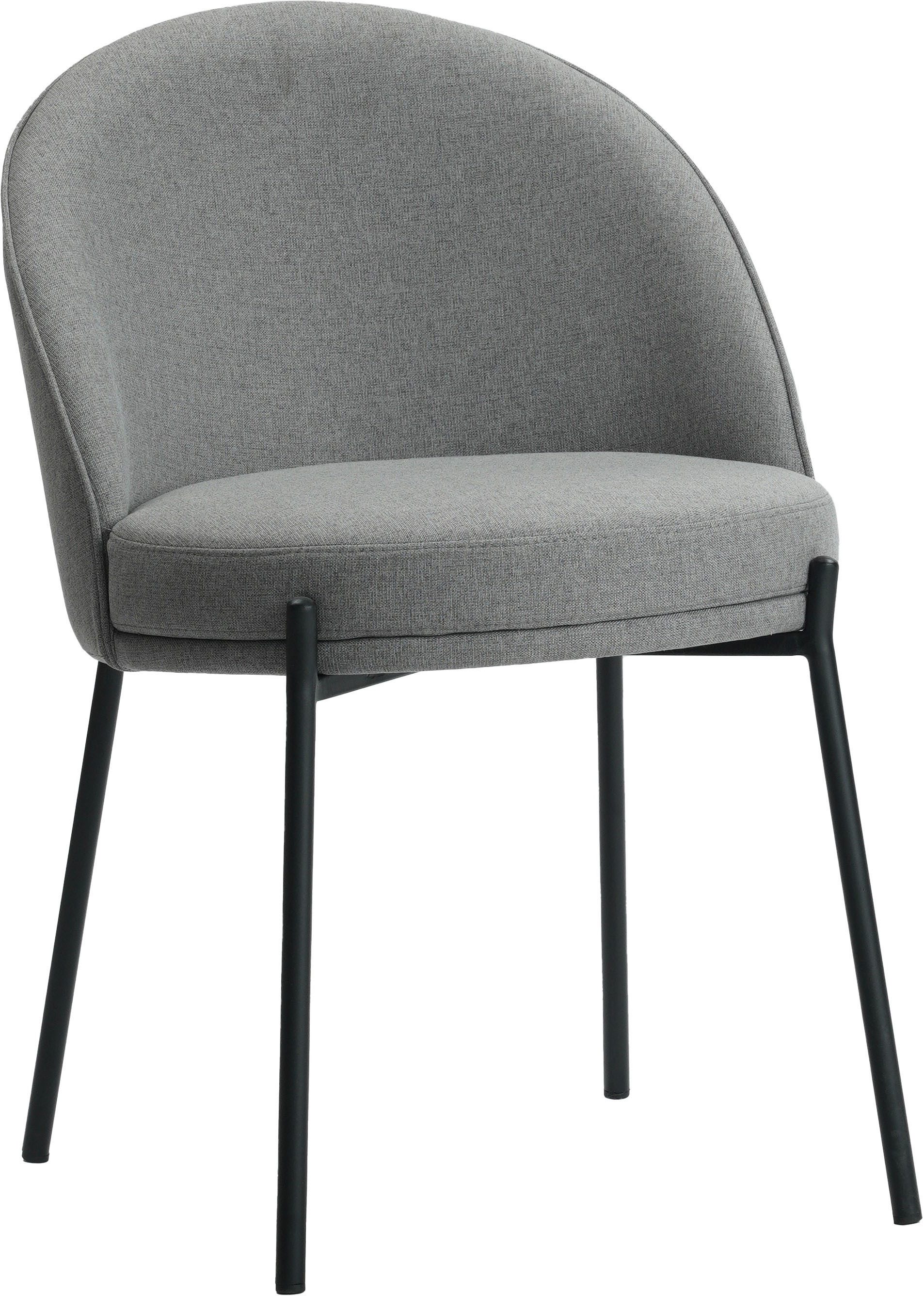 LeGer Home by Lena Gercke Esszimmerstuhl Isalie (Set, 2 St), mit pflegeleichtem Webstoff, Metallgestell, Sitztiefe 47 cm