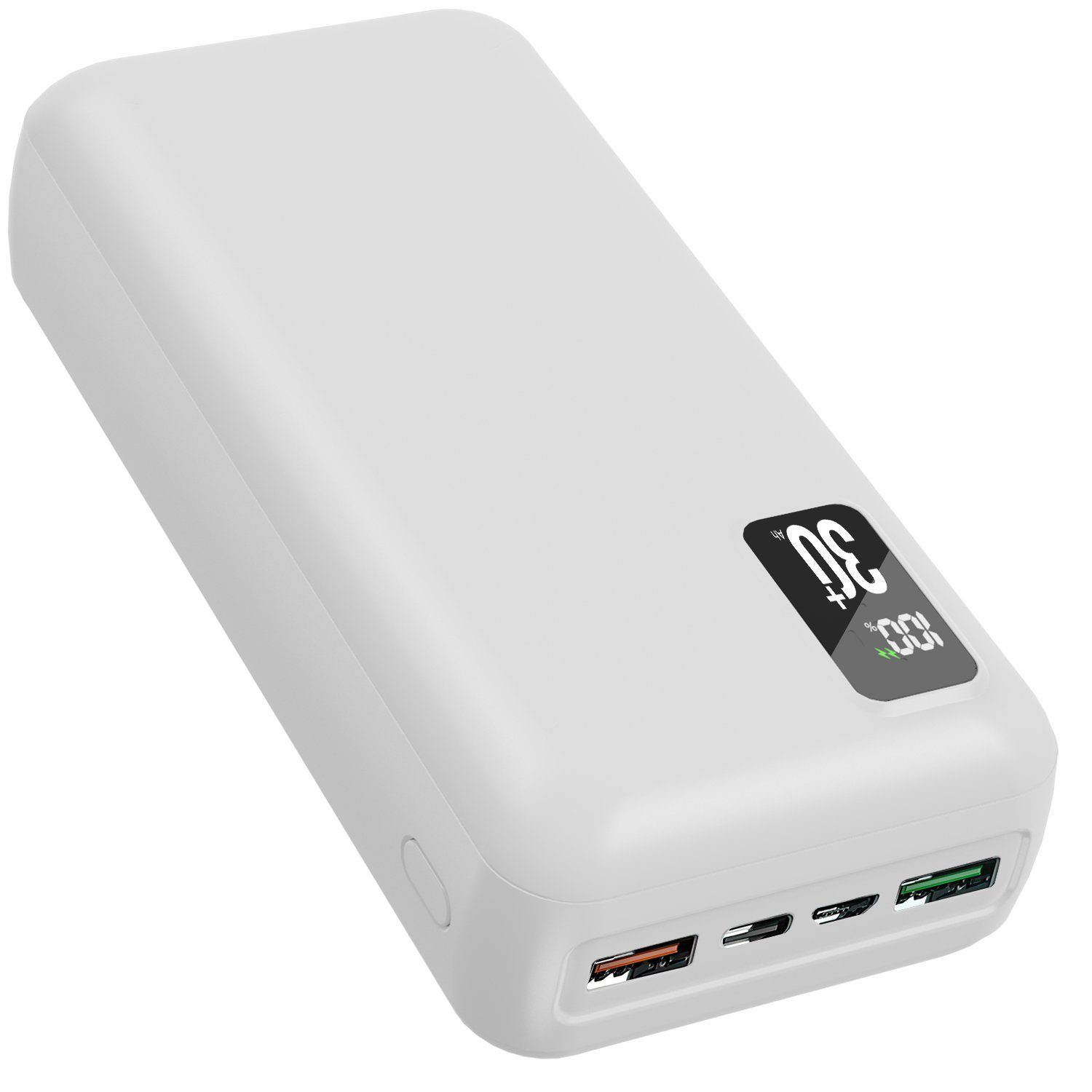 JOEAIS Powerbank 30000mAh Externe Handyakkus Akkus Batterie USB Type C 22.5W Powerbank 30000 mAh (5V V), Tragbares Ladegerät LED Display Kompatibel
