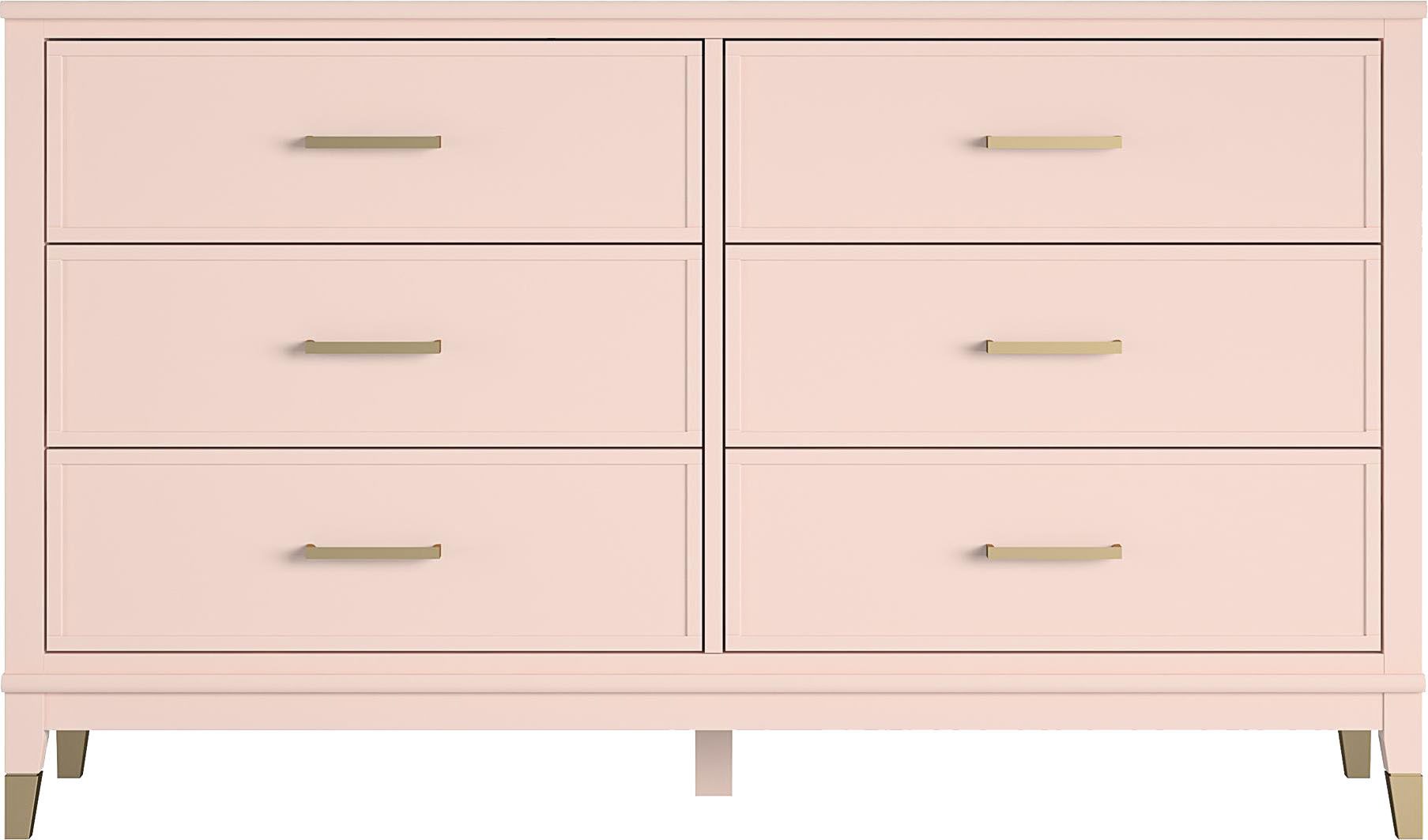 CosmoLiving by Cosmopolitan Kommode Westerleigh, mit 6 Schubladen, MDF, Beine aus Massivholz, Höhe 85 cm, Breite 145 cm