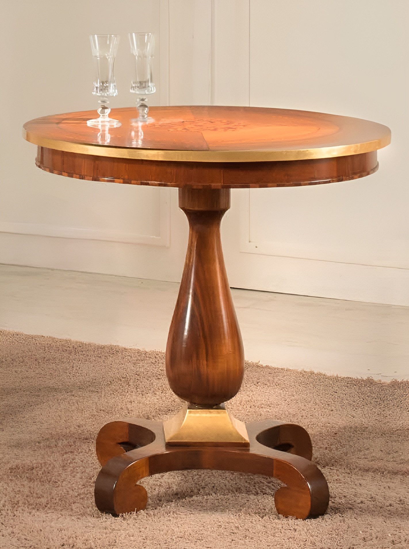 JVmoebel Esstisch Luxus Esstisch Rund – Massivholz Tisch Italienisches Design Sofort (1-St), Hergestellt In Europa