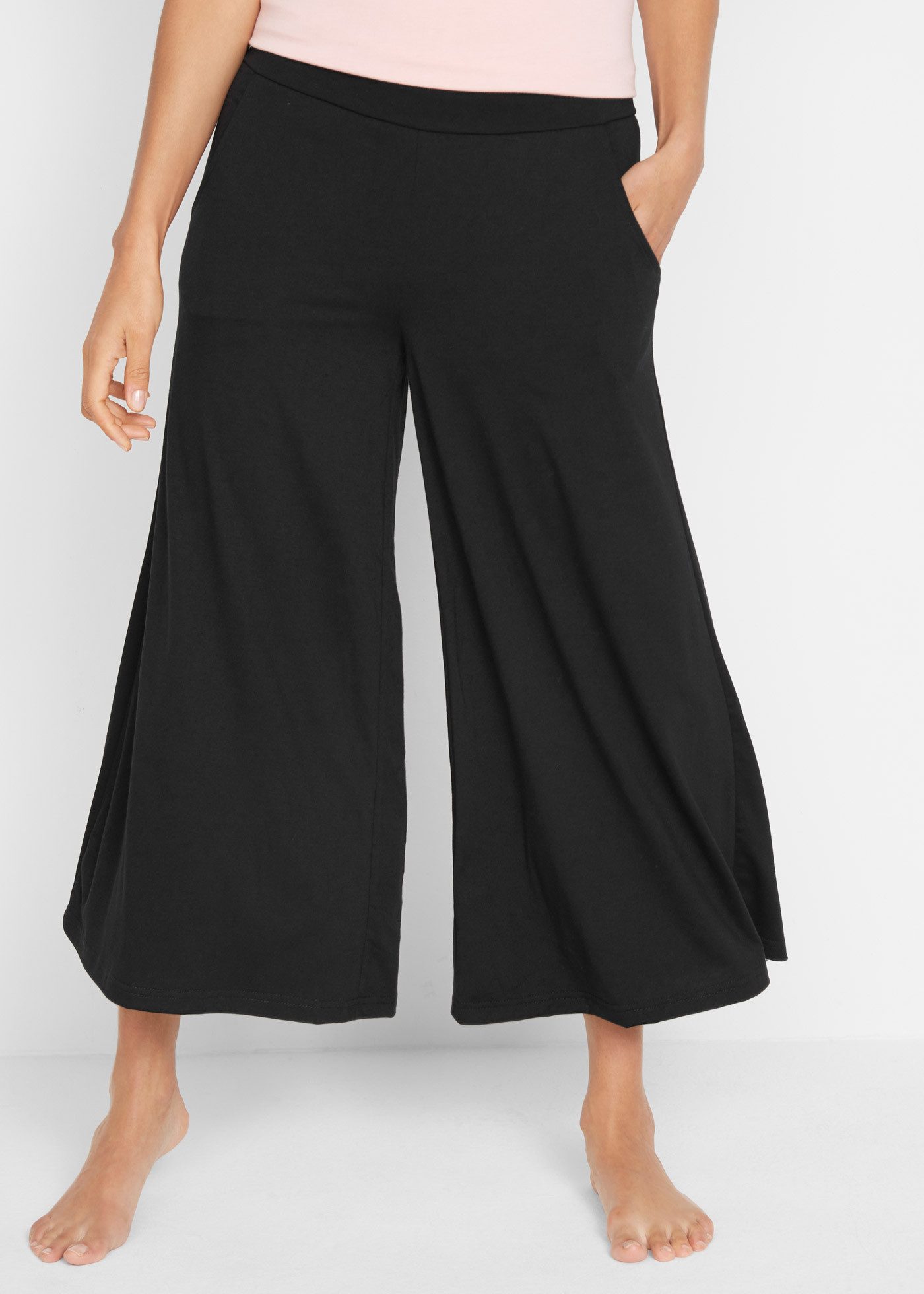 bonprix Culotte mit breitem Komfortbund, lockere Passform, extraweite Beine