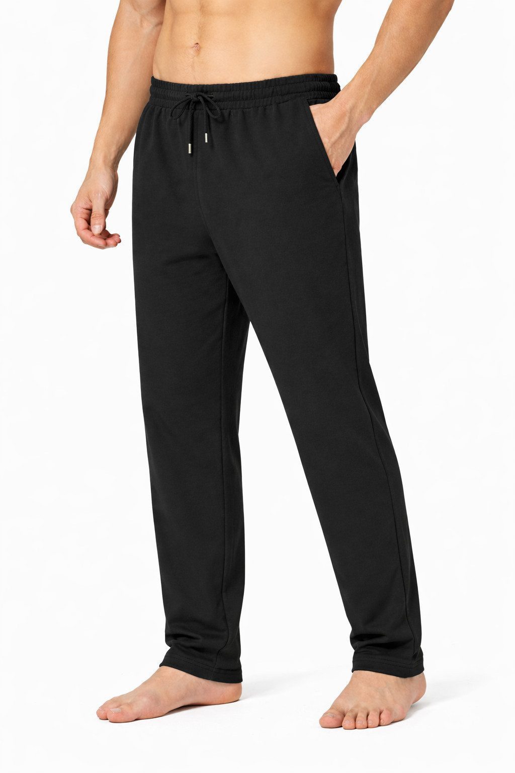 S&S Jogginghose Herren Sweathose Sporthose Freizeithose Hosen (Packung, 1-tlg., jogginghose herren) Gerades Bein / Rippbündchen, mit Reißverschluss