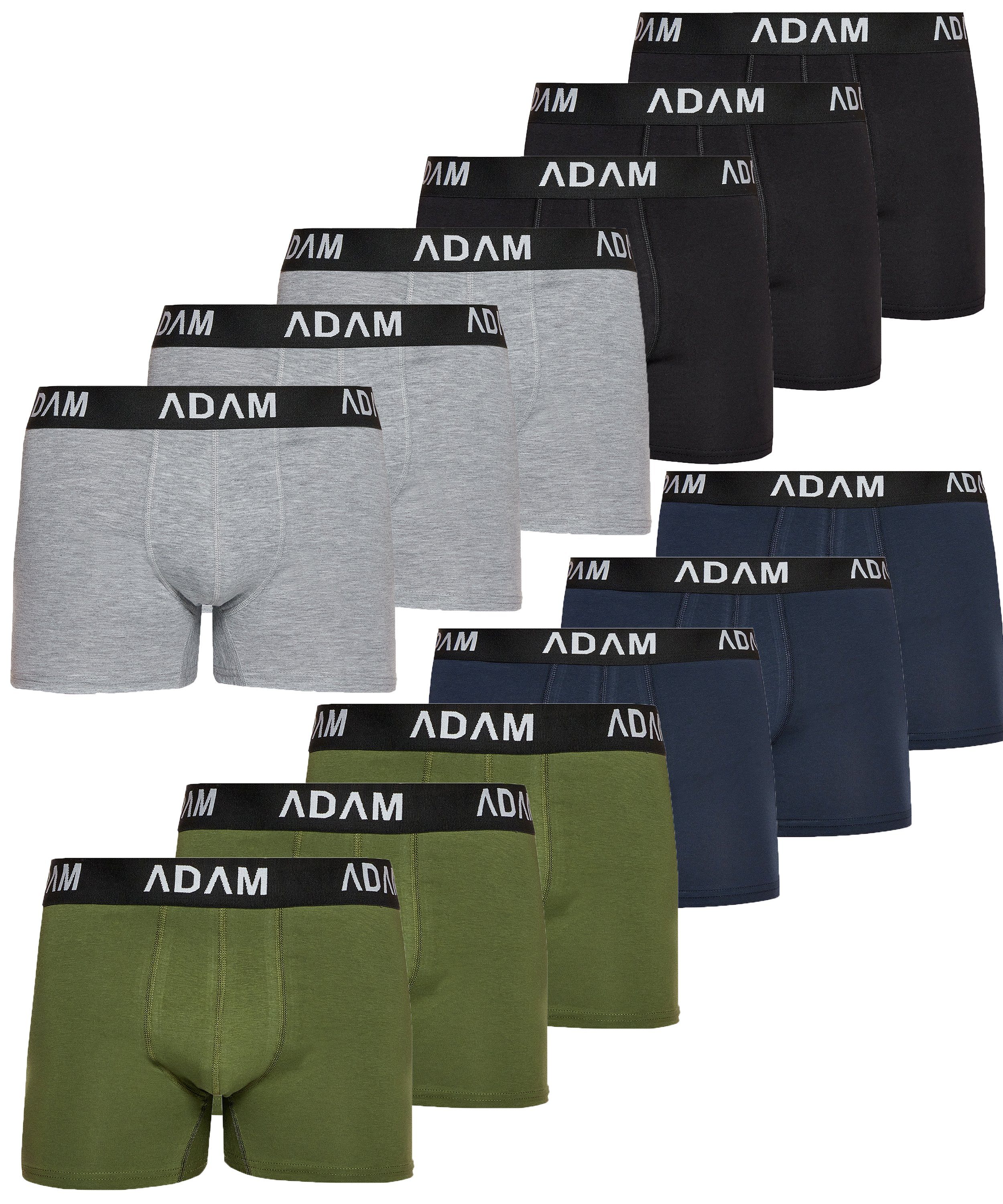 Boxershorts Set, 6er Set Box-F Unterhosen Herren Set, Set, Männer Boxer-1 12er 10er Boxershorts ADAM Trunks (12-St., 8er Underwear Set) Boxer JEANS Shorts 12er