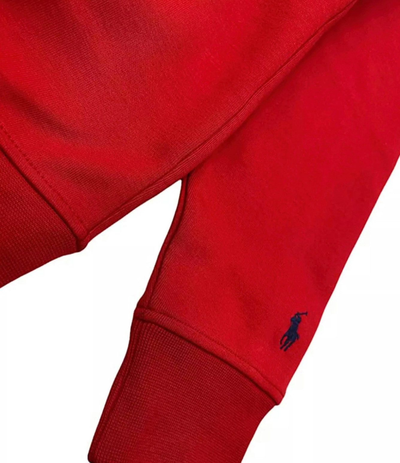 Polo Ralph Lauren Troyer Herren Archiv-Logo Double Knit Sweatshirt Retro Mock Pullover 90er Jahre Archiv-Logo Retro College Oldschool