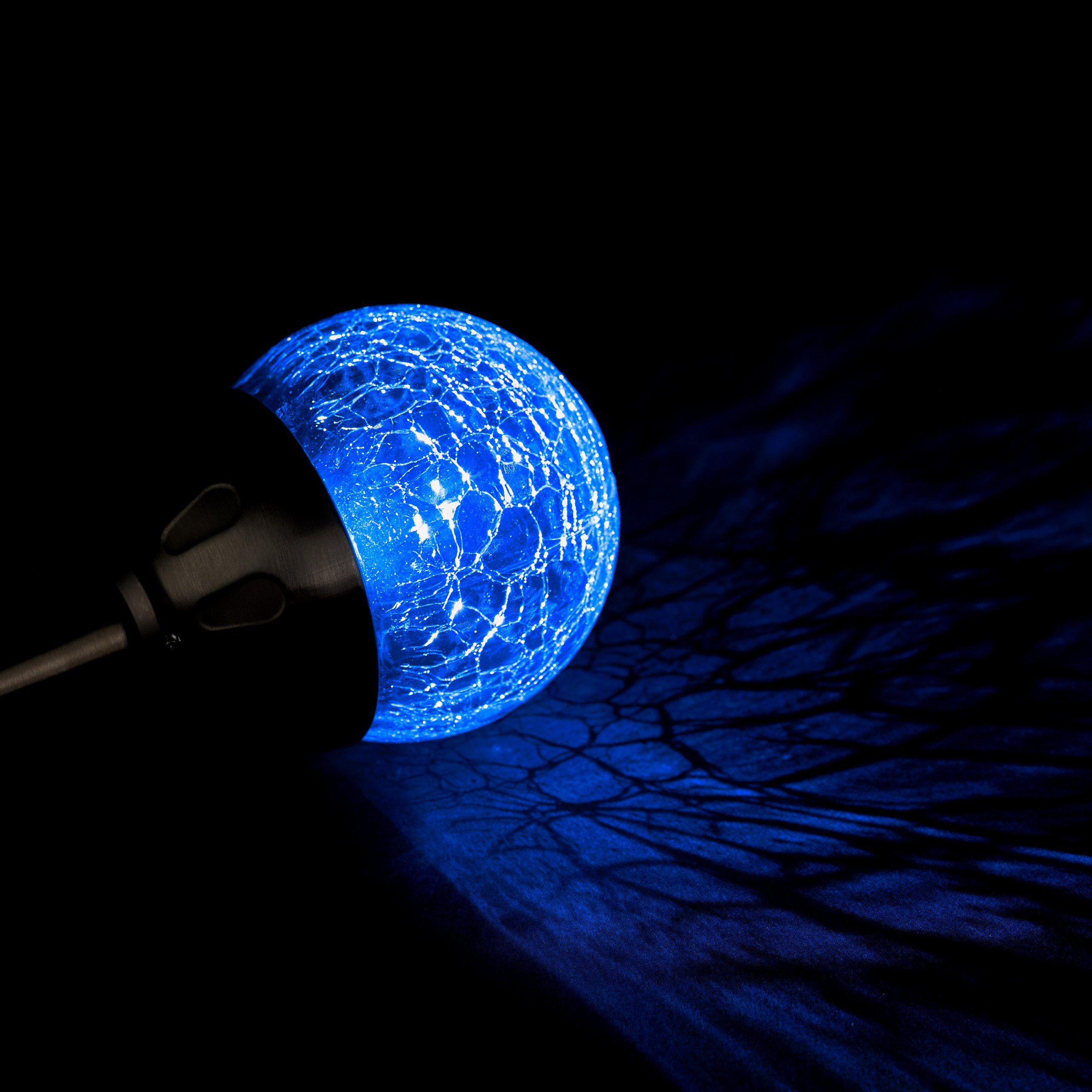 relaxdays LED Gartenleuchte 4 x Gartenleuchte Glaskugel günstig online kaufen