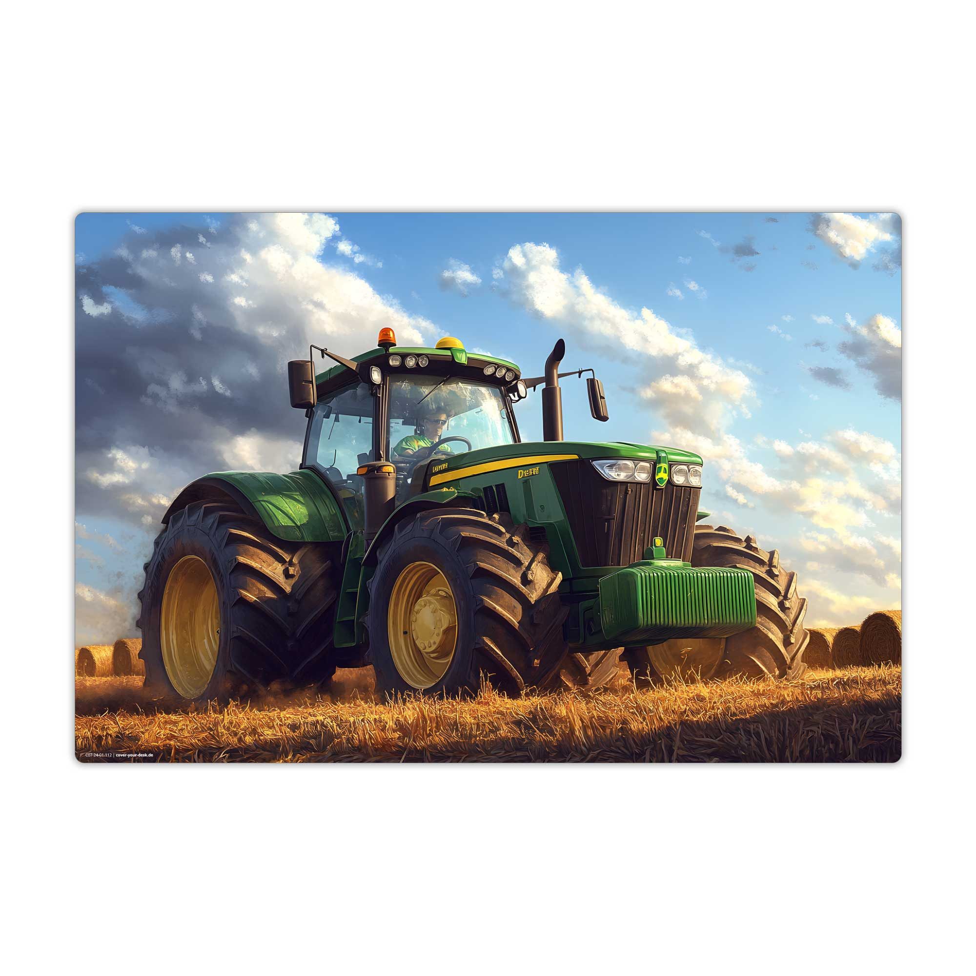 cover-your-desk.de Schreibtischunterlage abwaschbar - Traktor - aus premium Vinyl - Made in Germany, (1 tlg)