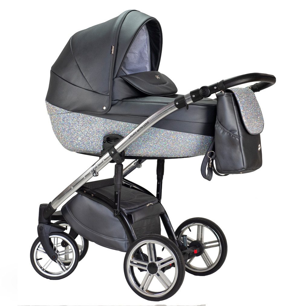 Kombi-Kinderwagen Vip Lux 2 in 1 inkl. Sportsitz und umfangreichem Zubehör in 18 Farben