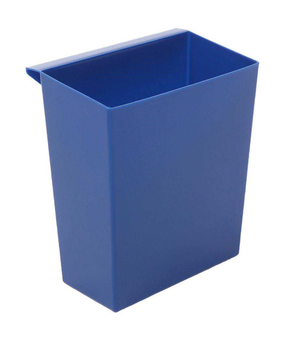 PROREGAL® Papierkorb Einsatzbehälter für viereckigen kegelförmigen Papierkorb, Schwarz Blau