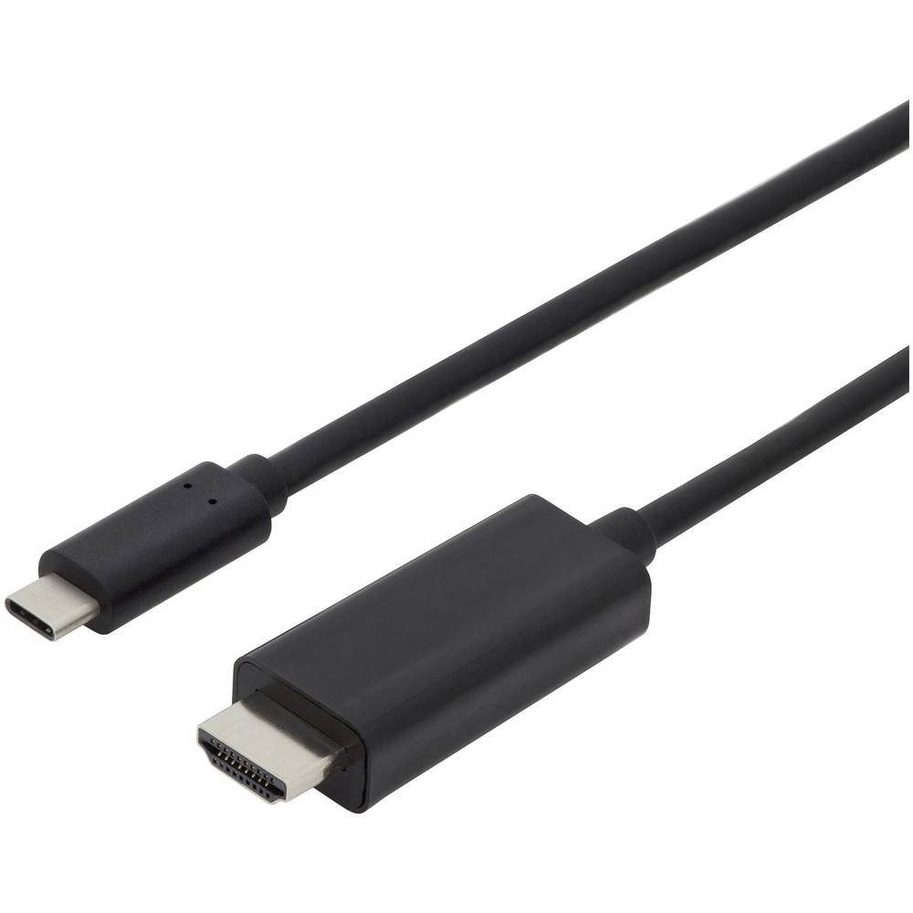Digitus USB Type-C Adapterkabel, Typ-C auf HDMI A, 5m, HDMI-Kabel,  Geschirmt, doppelt geschirmt, Unterstützung digitaler Audio-Übertragung in  Stereo