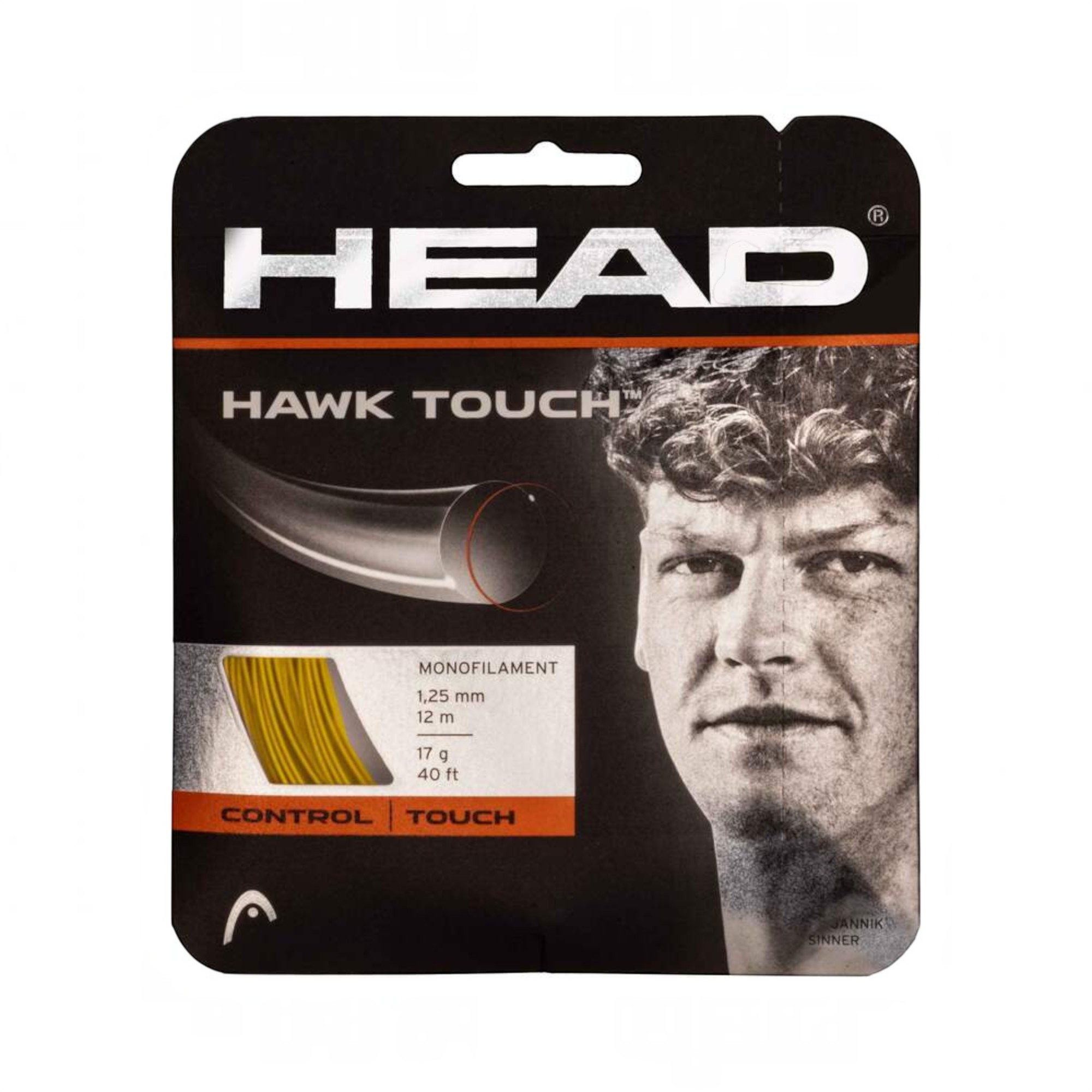 Head Tennissaite Hawk Touch (Haltbarkeit+Kontrolle) gold 12m Set, Saitendicke: 1.30