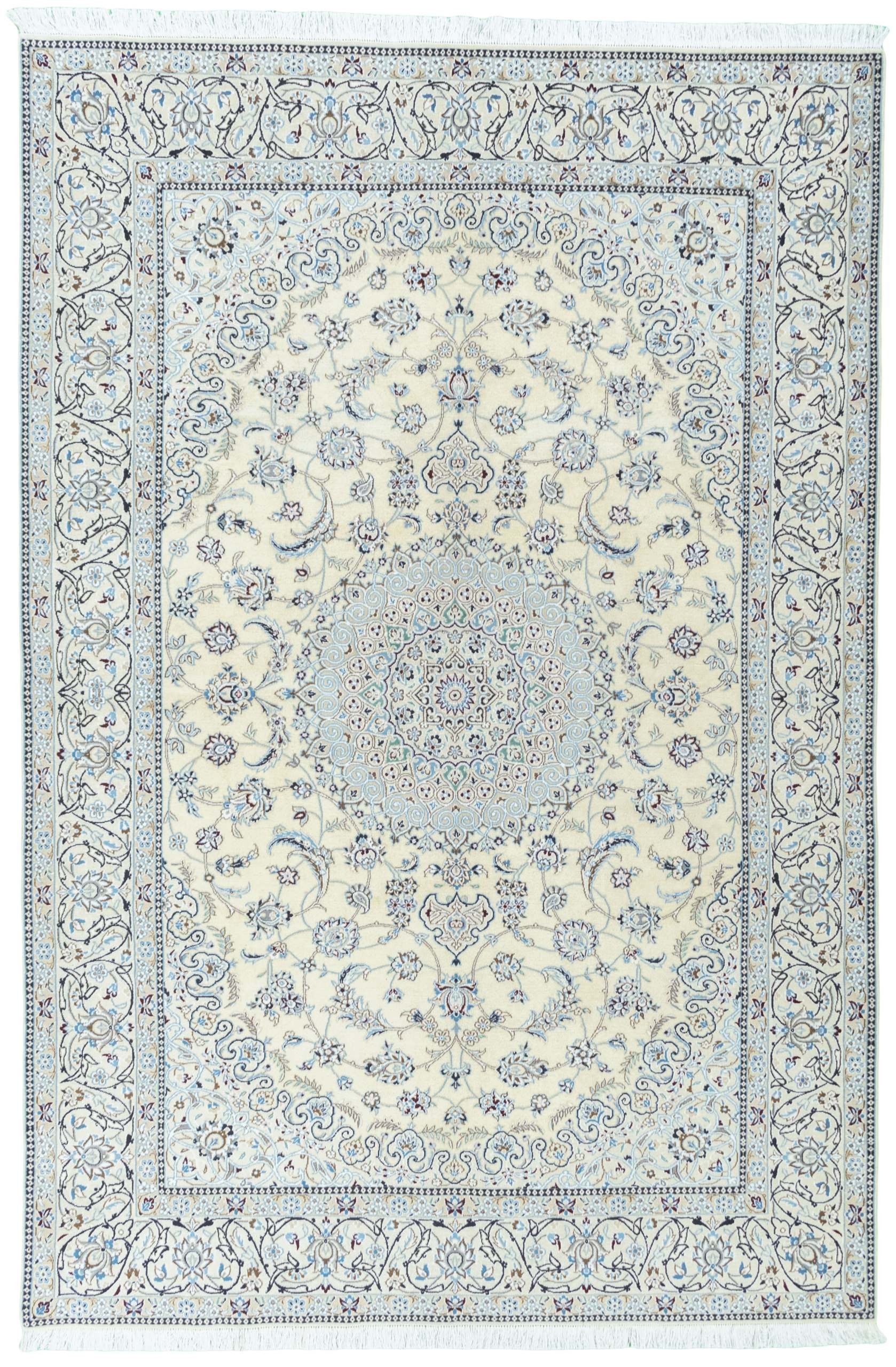 CABBEL Orientteppich 302x203 cm Perser Nain 9La Beige Schurwolle Handgeknüpft Klassisch, rechteckig, Höhe: 7 mm, 100% Schurwolle – weich, pflegeleicht, hohe Knüpfdichte