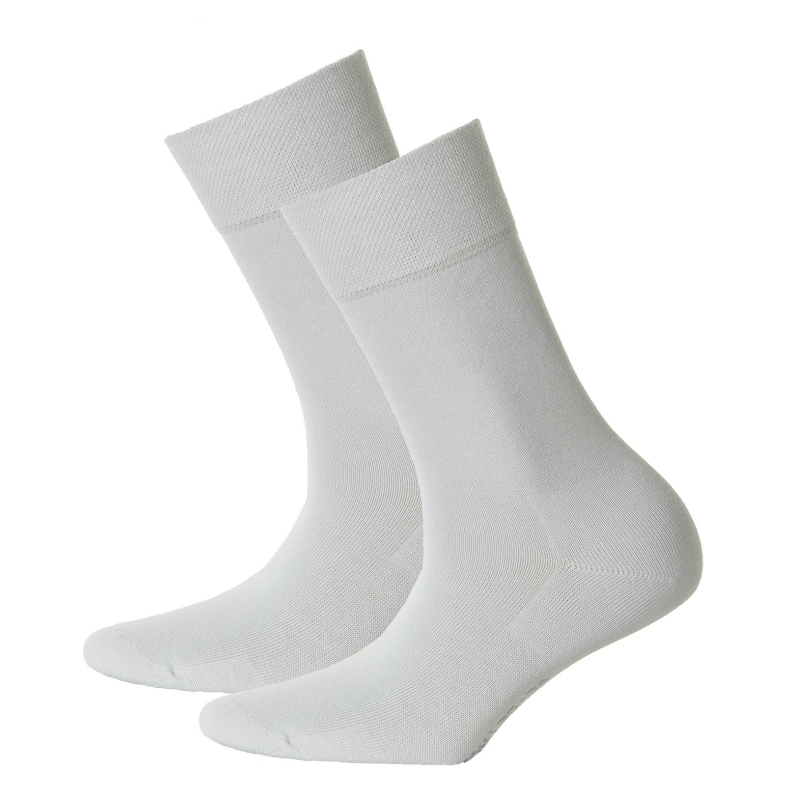 Relax, Hudson Socken Cotton, Damen 2 - Weiss Paar Kurzsocken Komfortbund