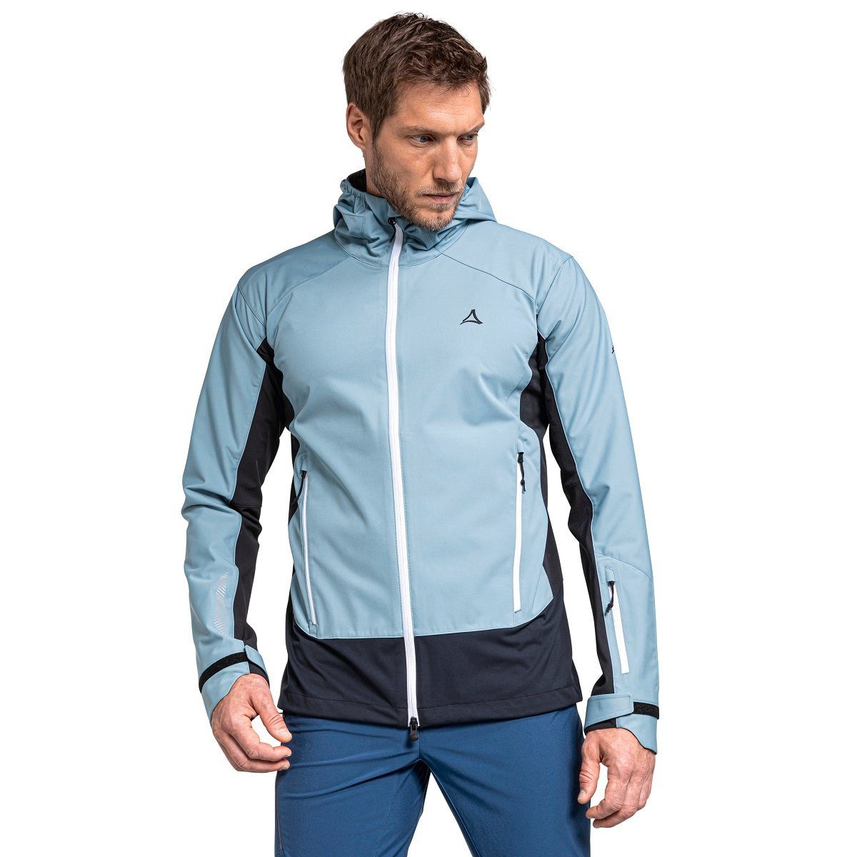 Schöffel Softshelljacke Miara (winddicht, wasserabweisend) hellblau/dunkelb günstig online kaufen