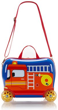 Heys Kinderkoffer Kinderkoffer Heys Kids Ride-On Luggage, 4 Rollen, Kindertrolley, Kinder Reisegepäck, Feuerwehrauto, Handgepäck