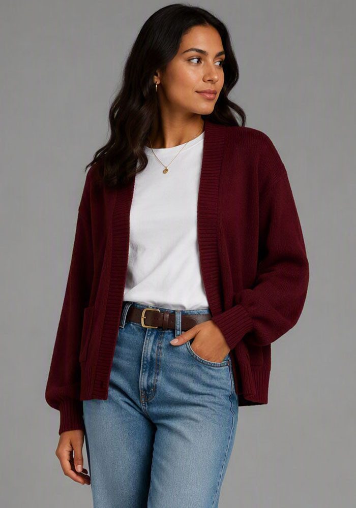 Laura Scott Strickjacke softer Übergangsstrick in lässiger, offener Form. Reduzierter Preis € 29,99. Unverbindliche Preisempfehlung € 39,99, (€ 29,99 pro 1 Stk)
