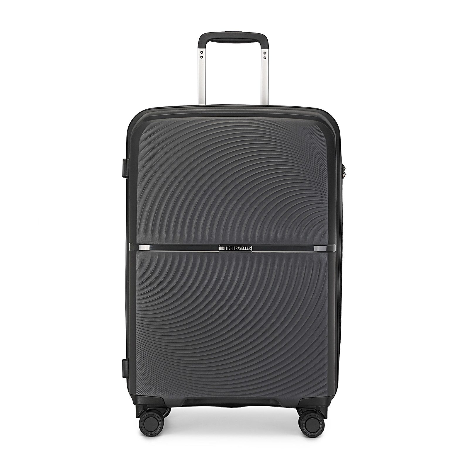 British Traveller Koffer Hartschale Koffer Trolley PP Handgepäck Reisekoffer mit 4 Spinnerräder