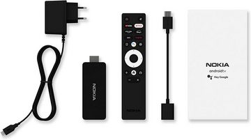 Nokia Streaming-Stick 800 Android TV HDMI Stick, (beleuchtete Fernbedienung, Sprachsteuerung, Netflix, YouTube, Prime Video, Disney+, DAZN, Zattoo, Apple TV, Chromecast, Full HD 1080p)