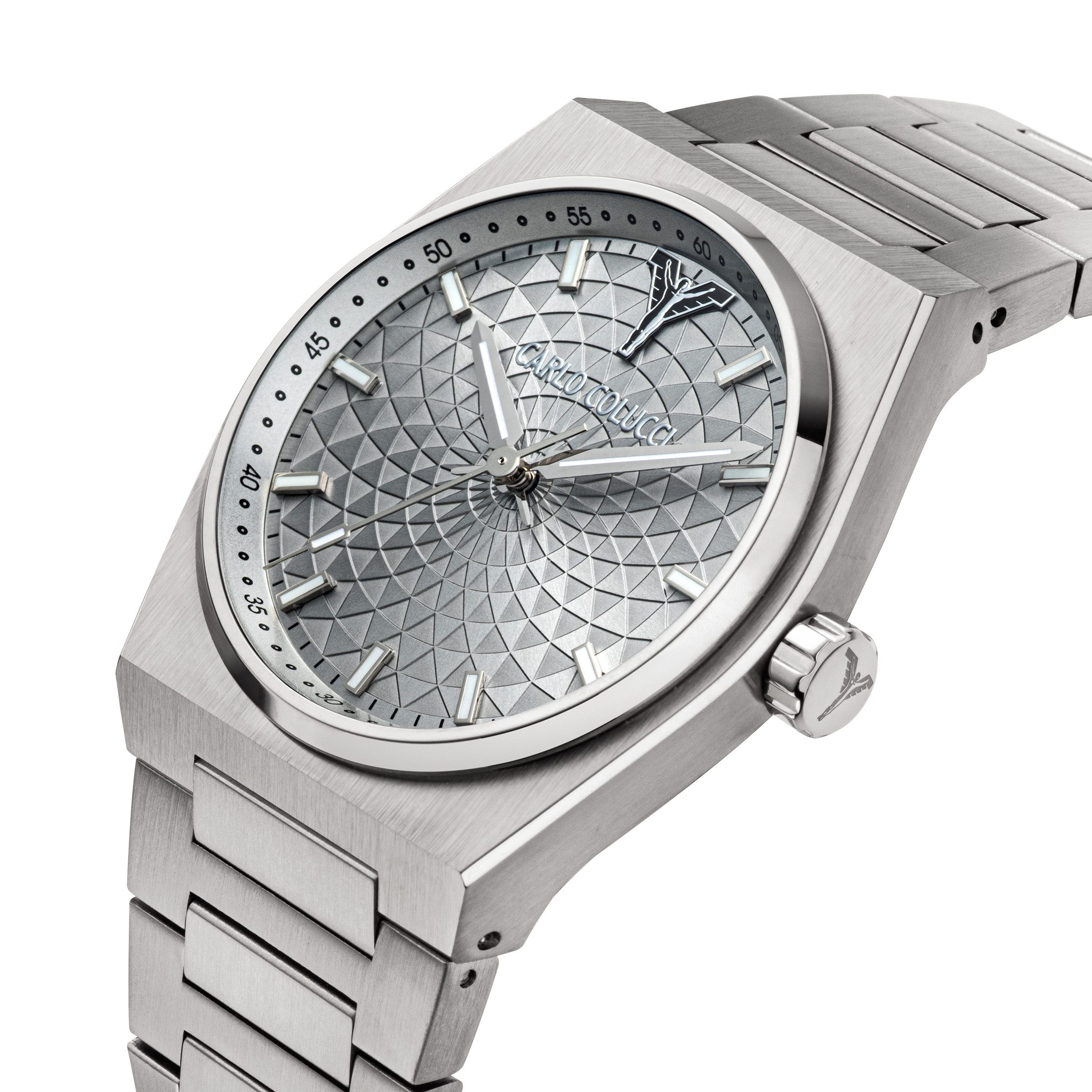 CARLO COLUCCI Quarzuhr CC600-1, Armbanduhr, Herrenuhr, Edelstahlarmband, analog