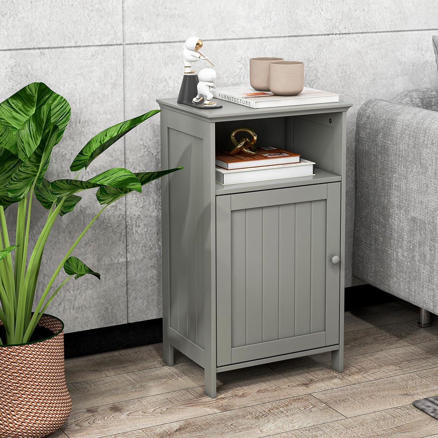 KOMFOTTEU Midischrank Badschrank mit verstellbaren Regalbrett,40x30x70cm günstig online kaufen