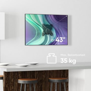ONKRON TV Wandhalterung schwenkbar neigbar 17-43 Zoll TV-Wandhalterung, (bis 43,00 Zoll, TV Wandhalterung, TV Wandhalterung, VESA 75x75 - 200x200 mm, max. Last bis 35 kg)
