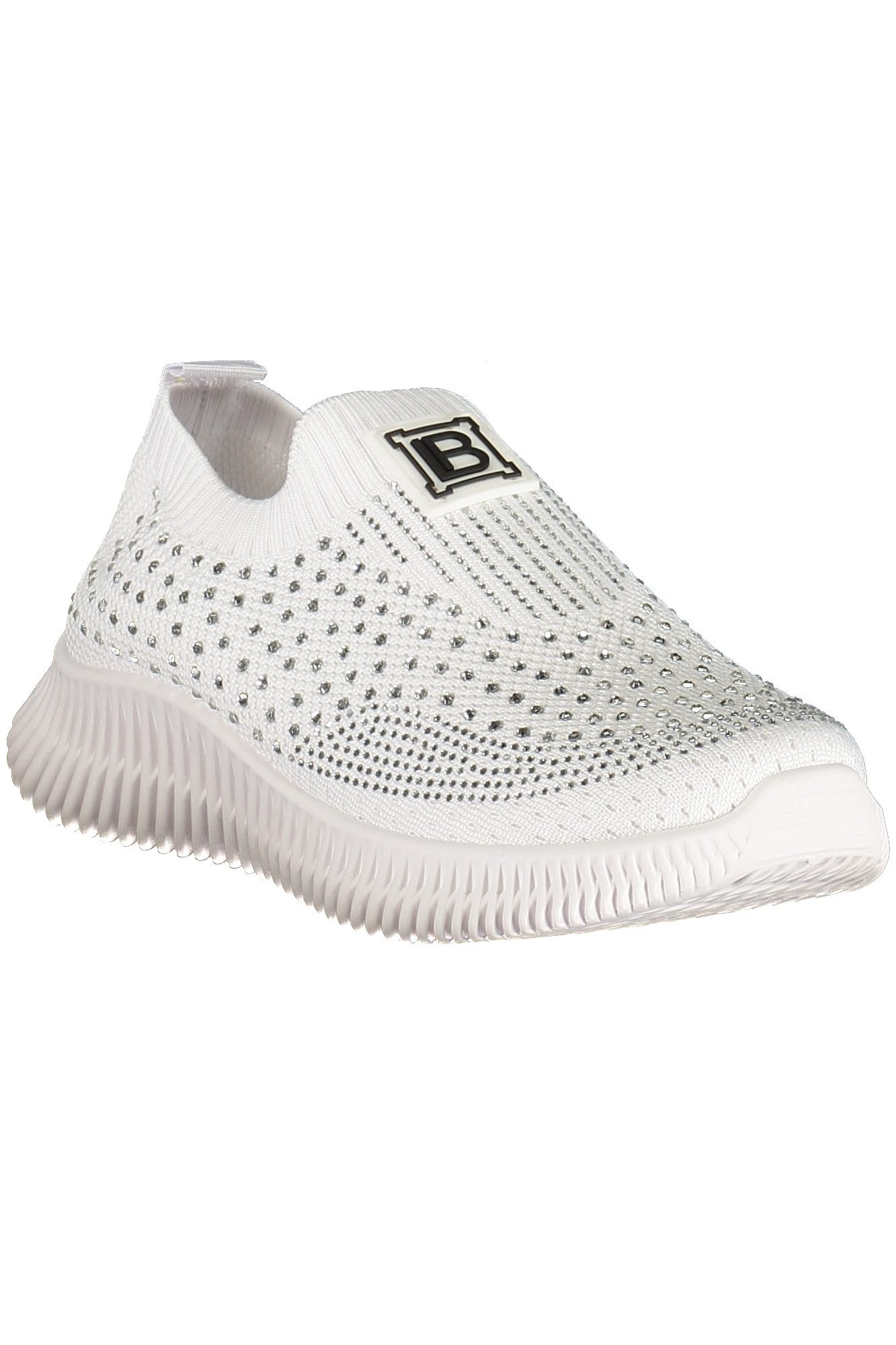 Laura Biagiotti Sneaker Eleganter Damensneaker Weiß mit Strass und