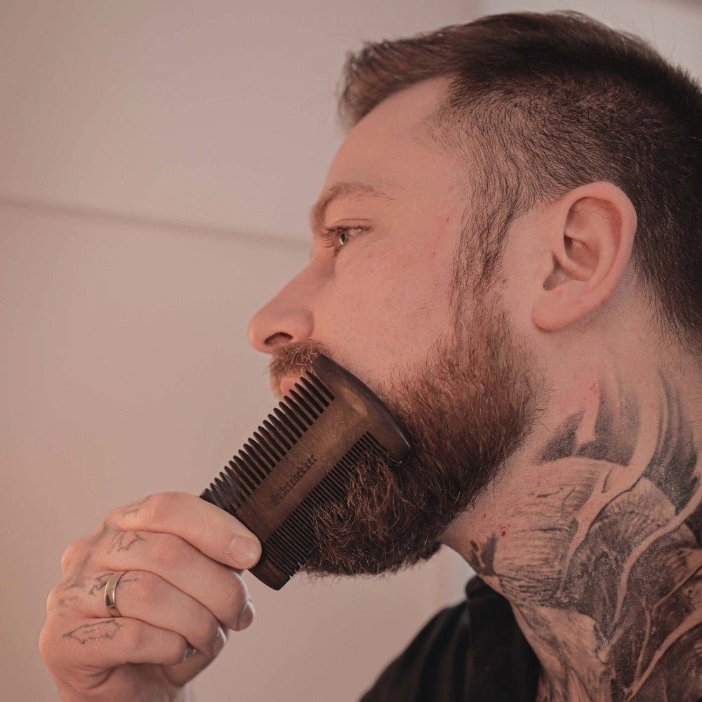 Bart mit Bartkamm Störtebekker in Form jeden Holz Lederetui Bringt - handgefertigtem aus