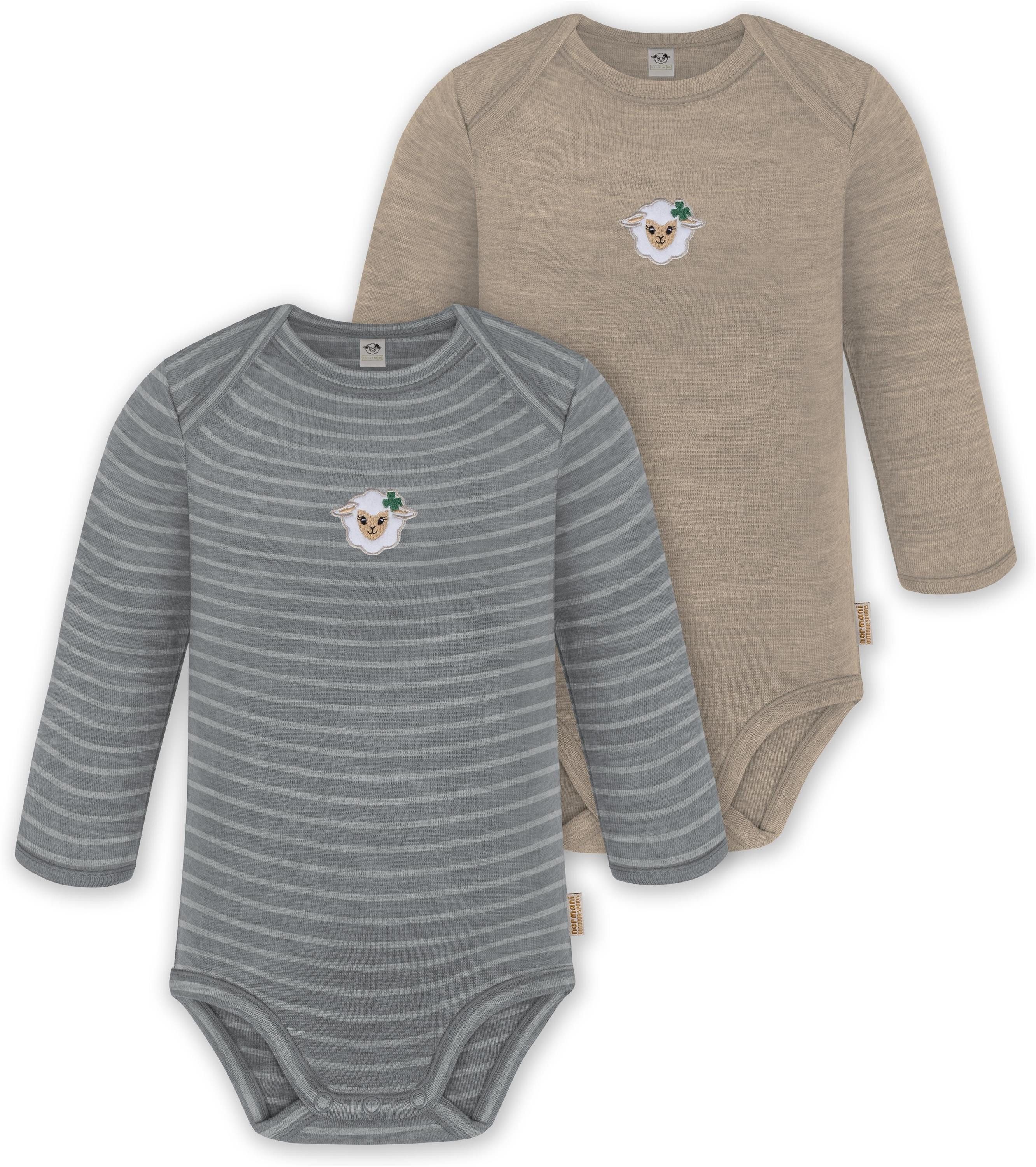 Langarmwickelbody 2er Pack Baby Merino Body Langarm Auckland