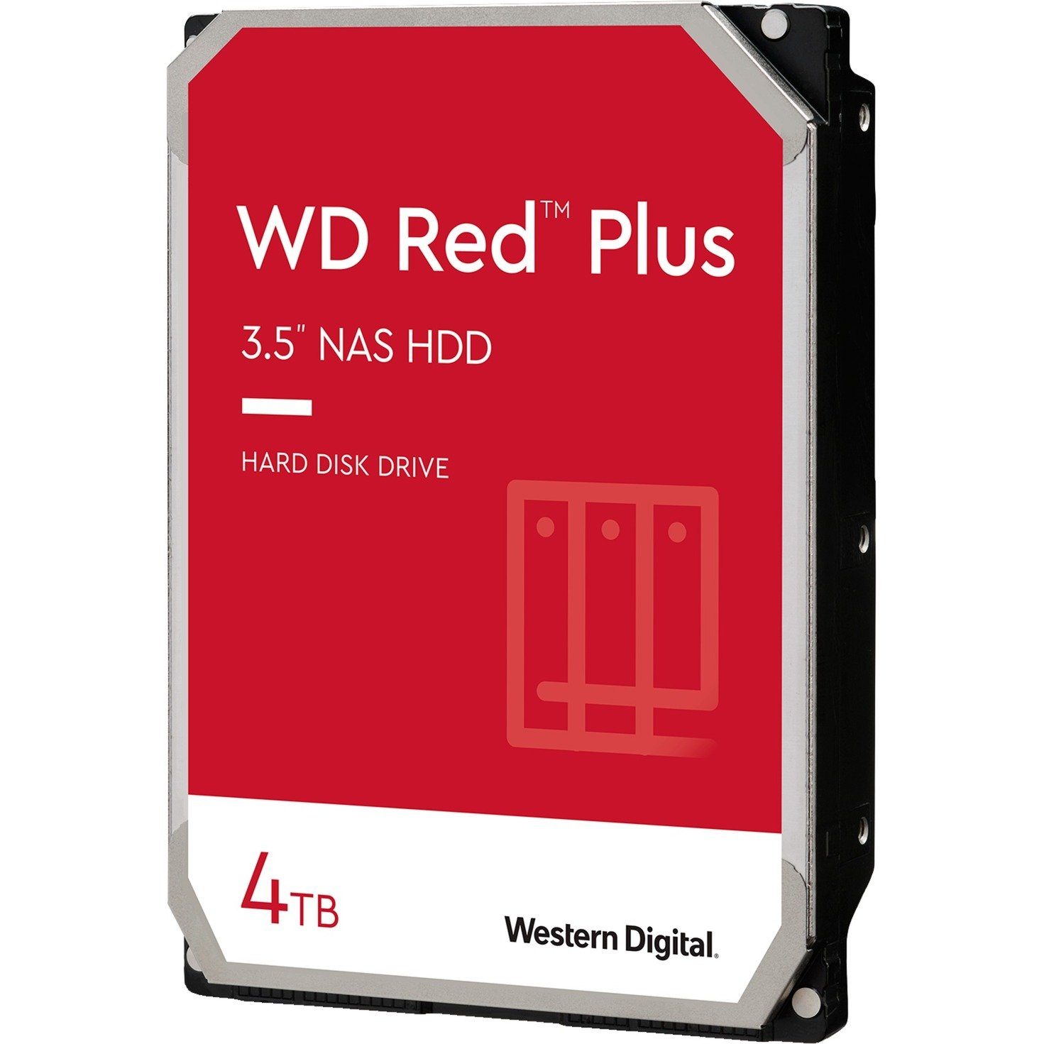 Western Digital 4TB HDD-NAS-Festplatte WD Red 3,5" Plus (4TB)