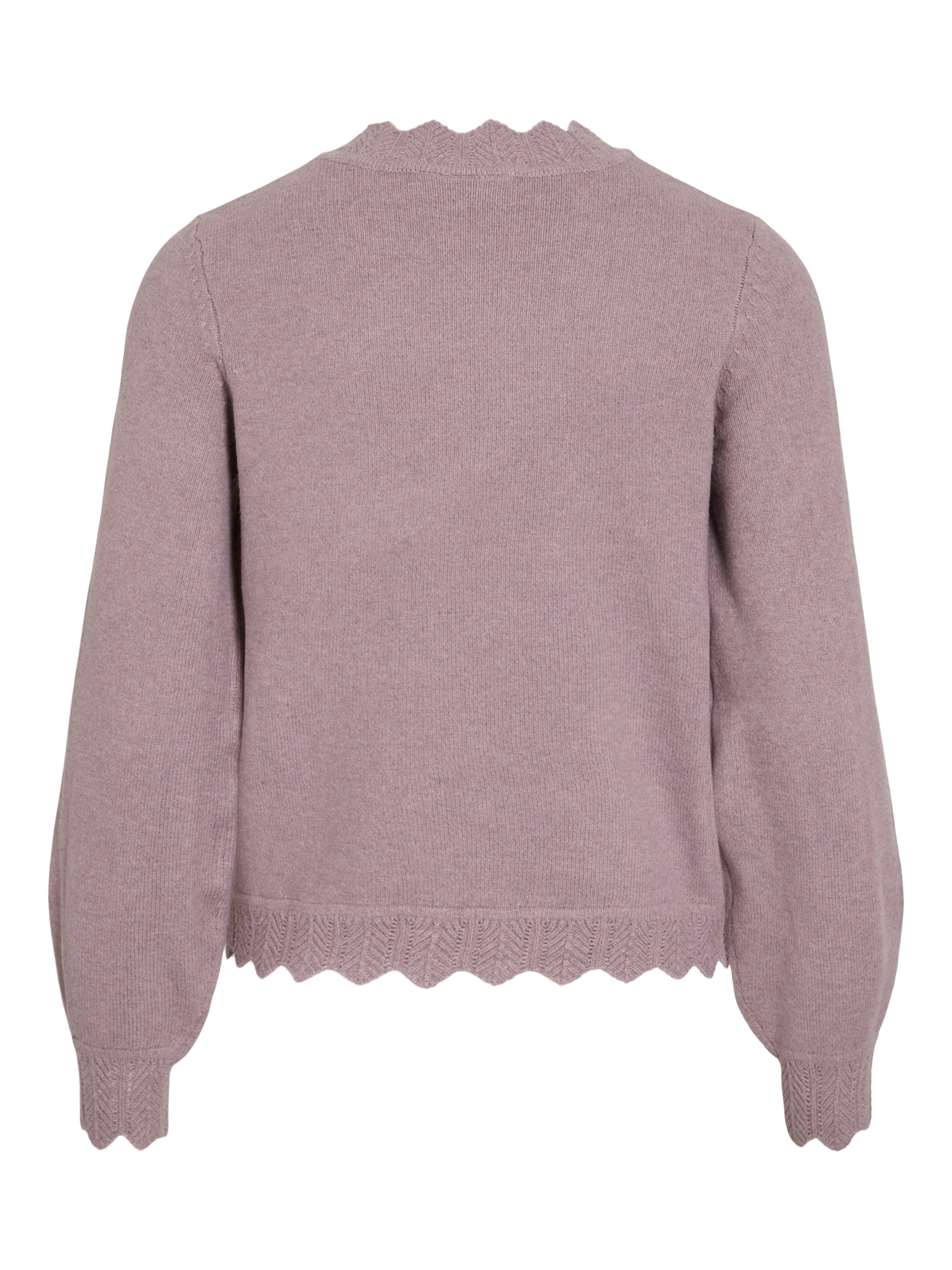 Vila Strickpullover VINIKOLINA O-NECK L/S KNIT TOP - NOOS