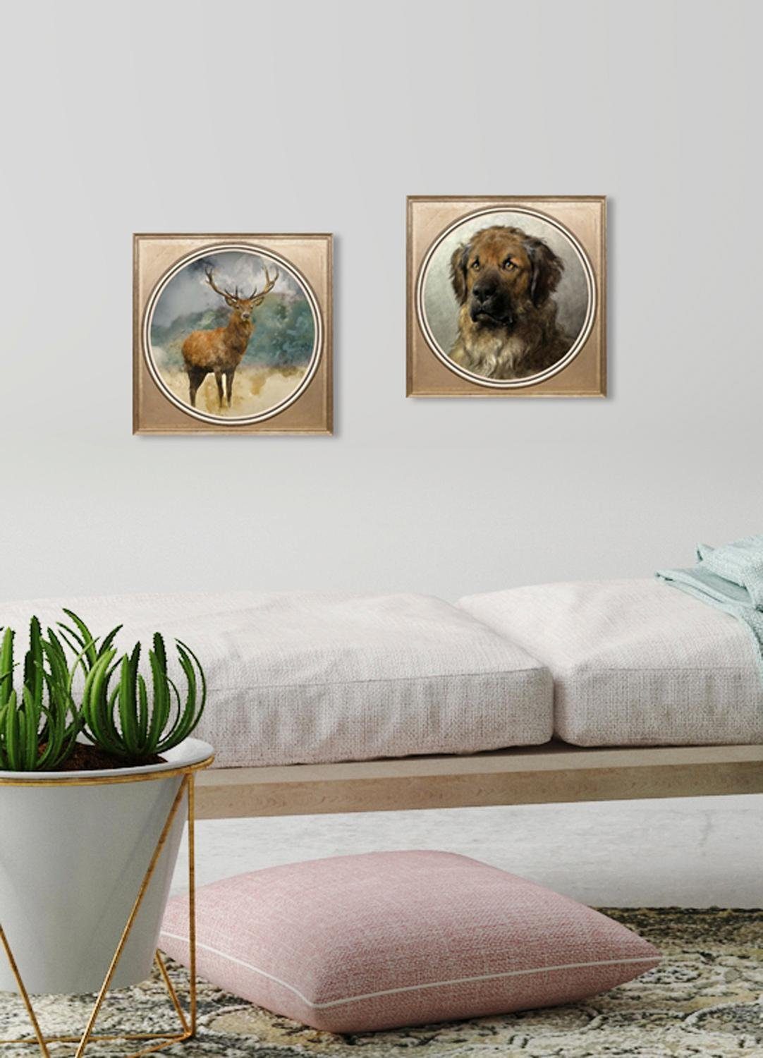 queence Acrylglasbild Jagdhund, Gemälde, Hund, Hunde, Hundebilder, Kunst, Tiere, Fine Art-Print in Galeriequalität