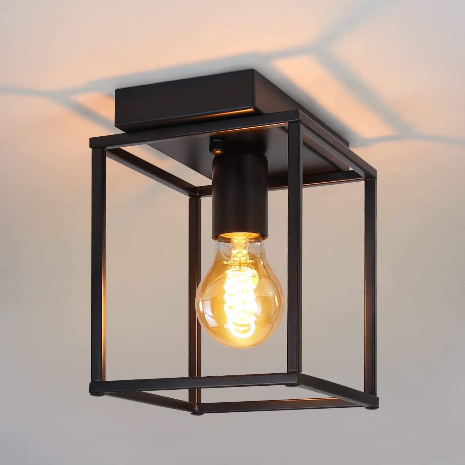 ZMH Deckenleuchte Retro Schwarz industrial Küchenlampe für Schlafzimmer, oh günstig online kaufen