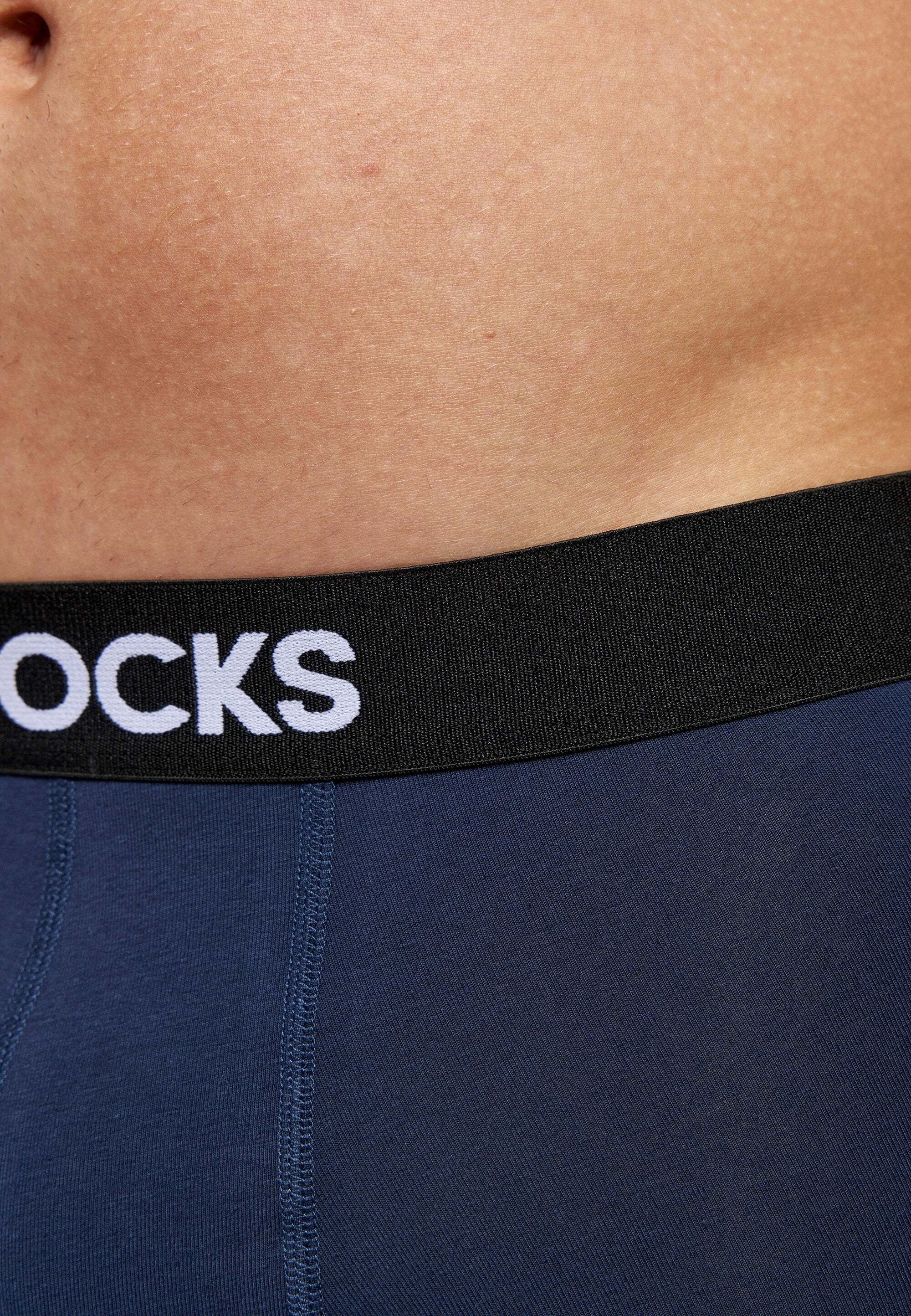 Bio-Baumwolle, Boxershorts (6-St) Zettel Enge kratzenden ohne Blau SNOCKS Pants aus Unterhosen Herren Boxershorts Männer