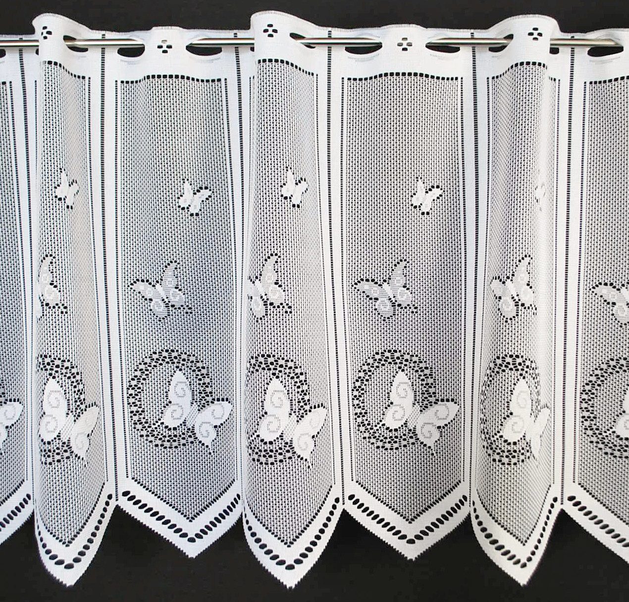 Gardinen Kranzusch Scheibengardine Schmetterlinge (1 St), Stangendurchzug, günstig online kaufen