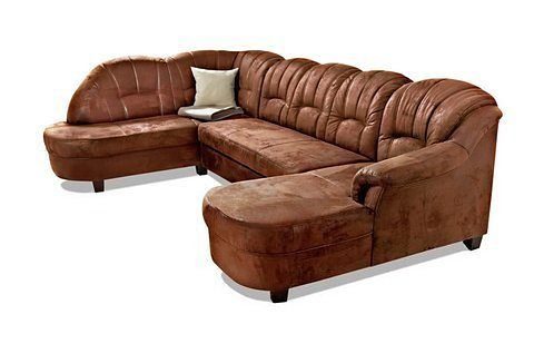 Home affaire Wohnlandschaft Budapest, viel Platz, Breite 288cm, zeitlos und elegant, U-Form, wahlweise mit Bettfunktion