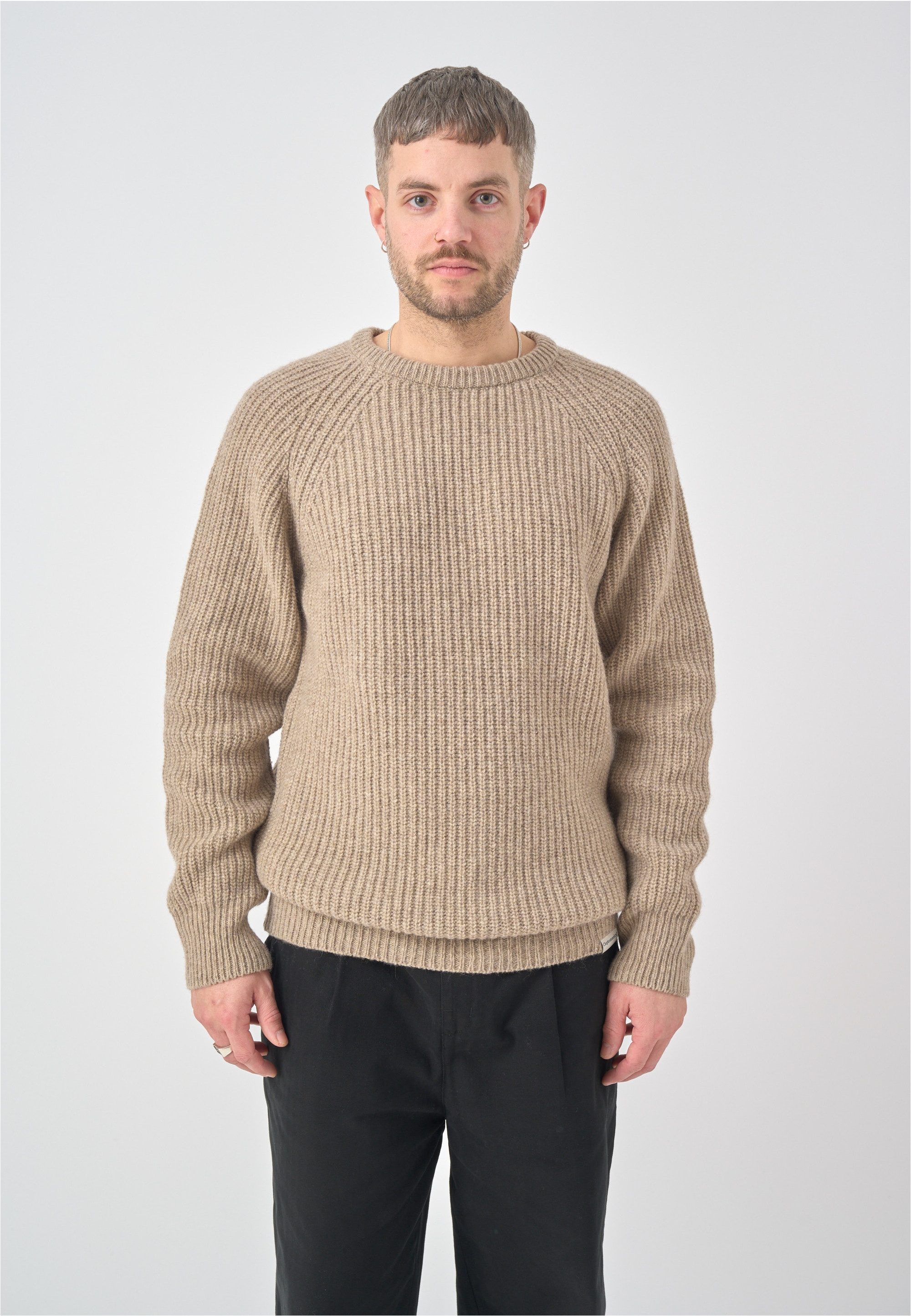 Cleptomanicx Strickpullover Crewneck Ribber mit bequemem Tragekomfort