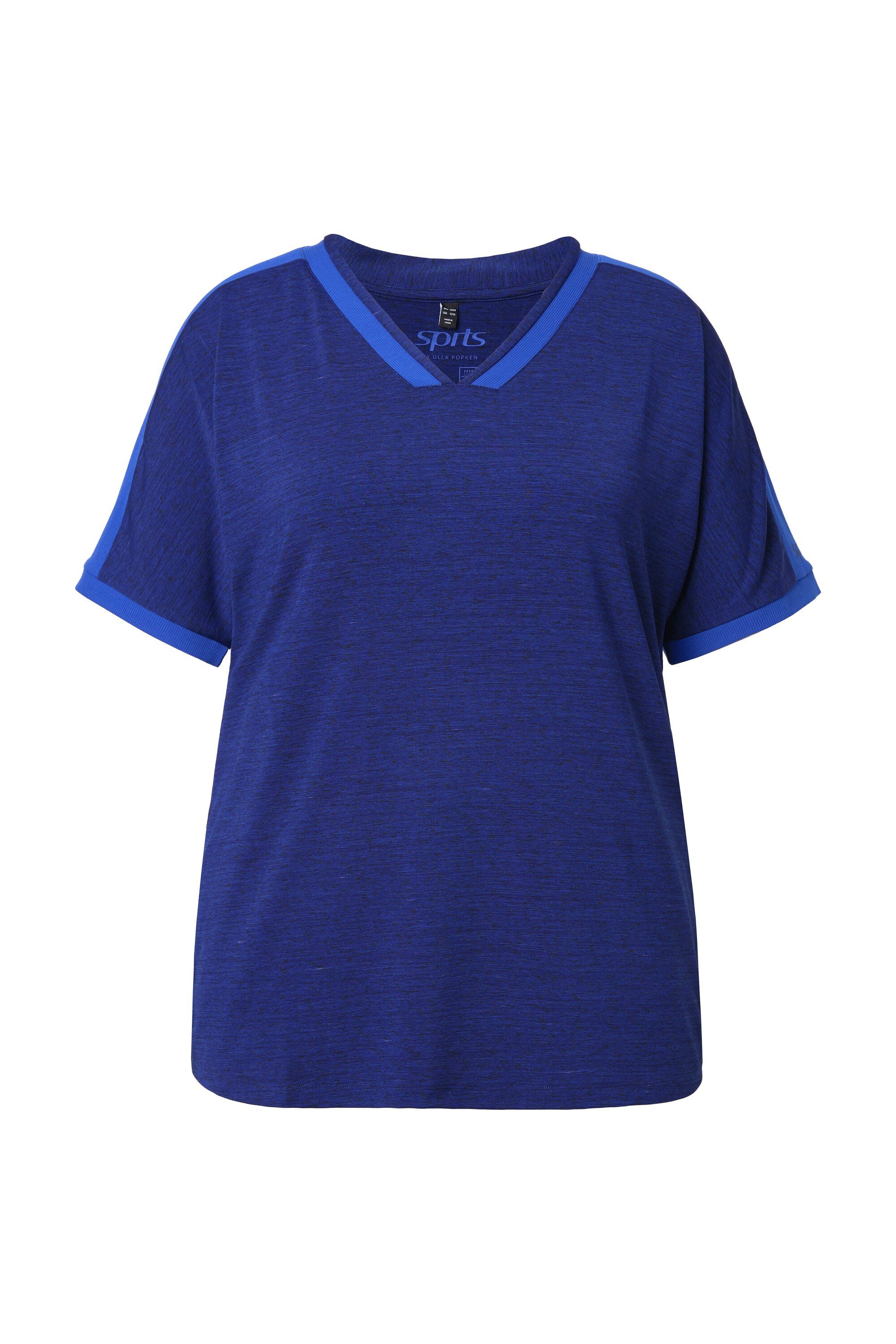 Ulla Popken T-Shirt Funktionsshirt antibakteriell V-Ausschnitt Halbarm günstig online kaufen
