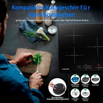 AMZCHEF Mehrfach-Induktionskochplatte CE-YL-IF72OT26S, 9000W,Timer, automatisch kochend