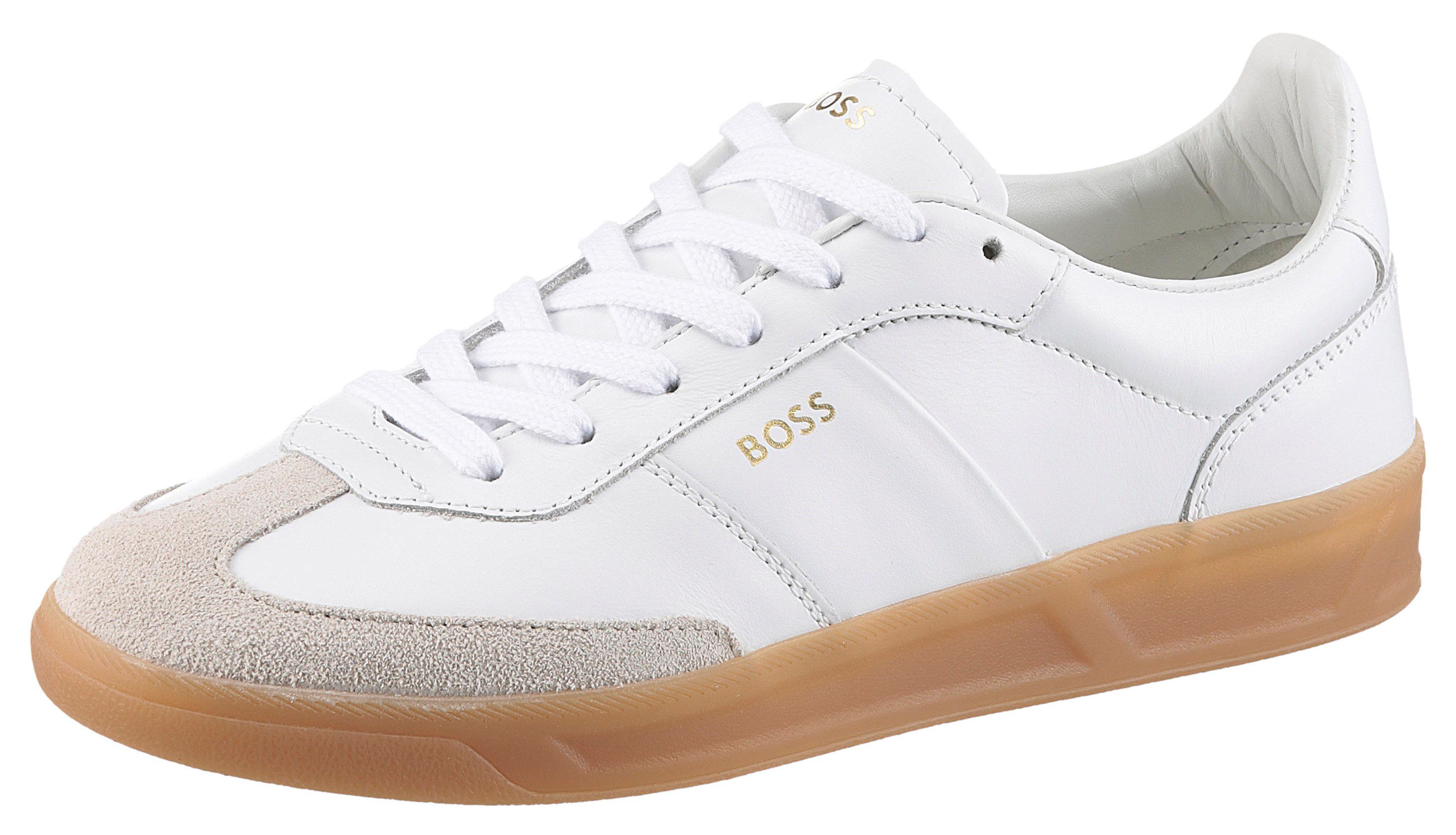 BOSS Brenta_Tenn Sneaker Freizeitsneaker, Schnürschuh, Retro-Sneaker, honig günstig online kaufen