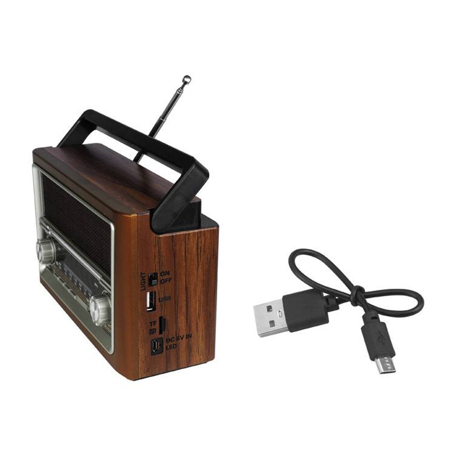 LTC LXLTC118UBT Retro-Radio (ELMA Bluetooth USB retro tragbares FM-Radio)