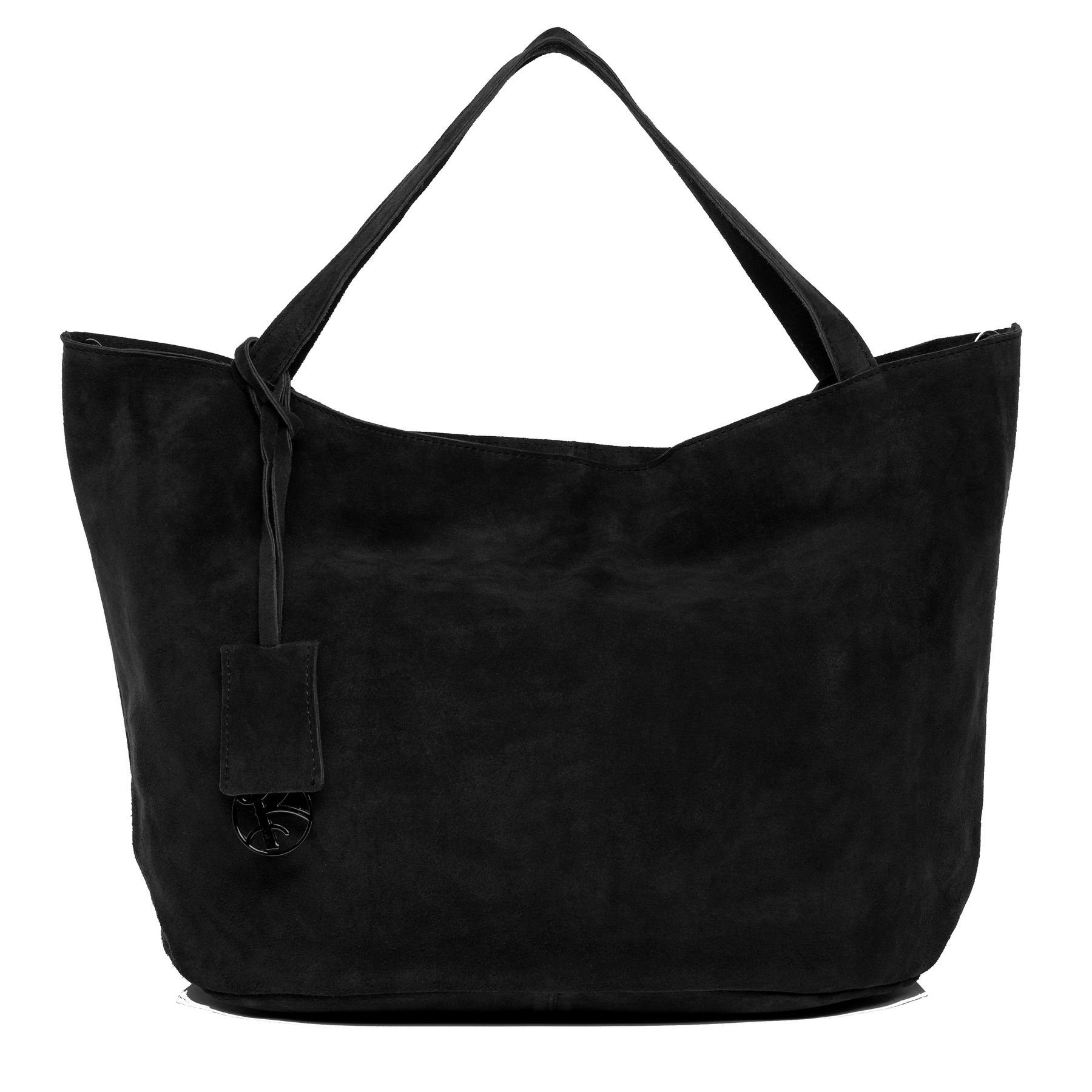 BACCINI Umhängetasche echt Leder Handtasche Schultertasche groß schwarz SELMA, Schultertasche Echtleder für Damen, Shopper schwarz