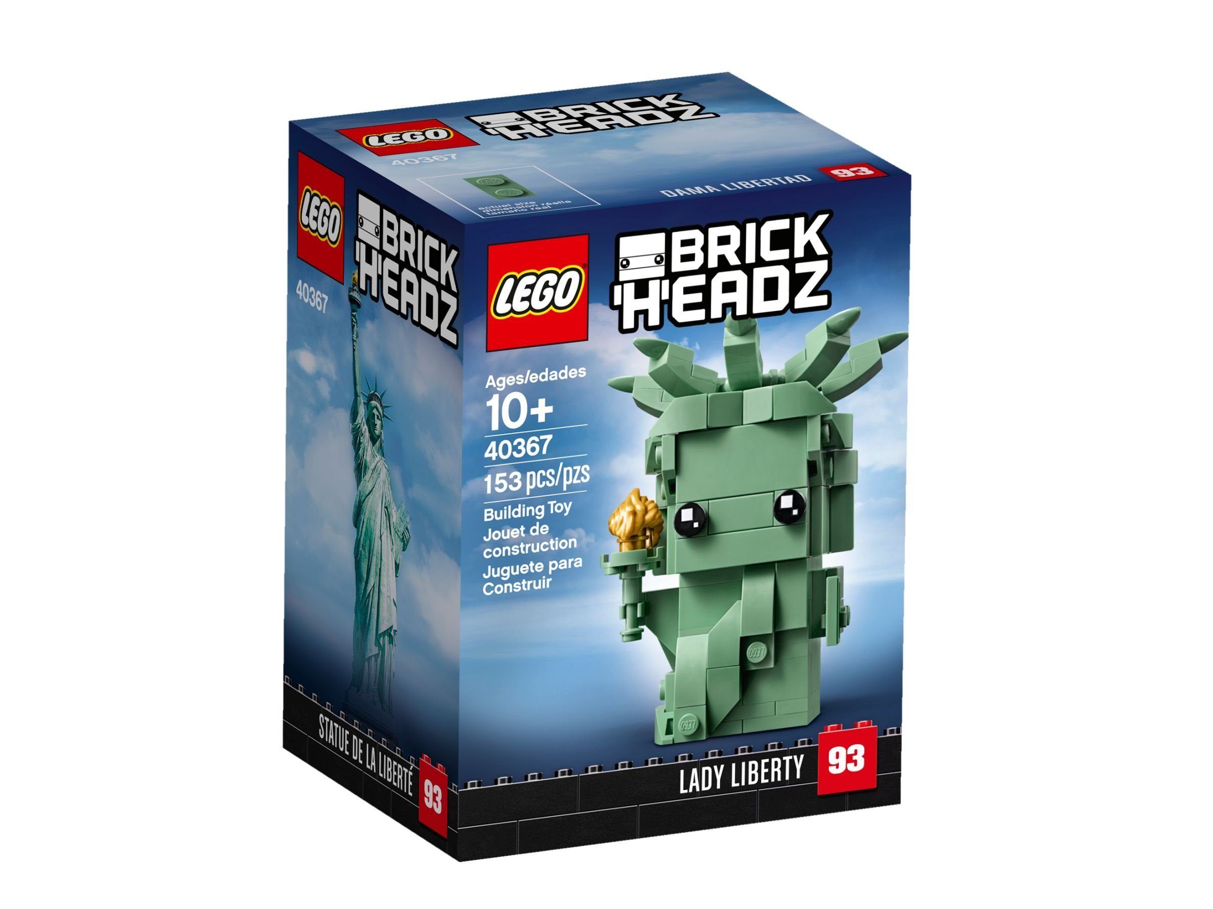 LEGO® Konstruktionsspielsteine LEGO® BrickHeadz - Freiheitsstatue, (Set, 153 St)