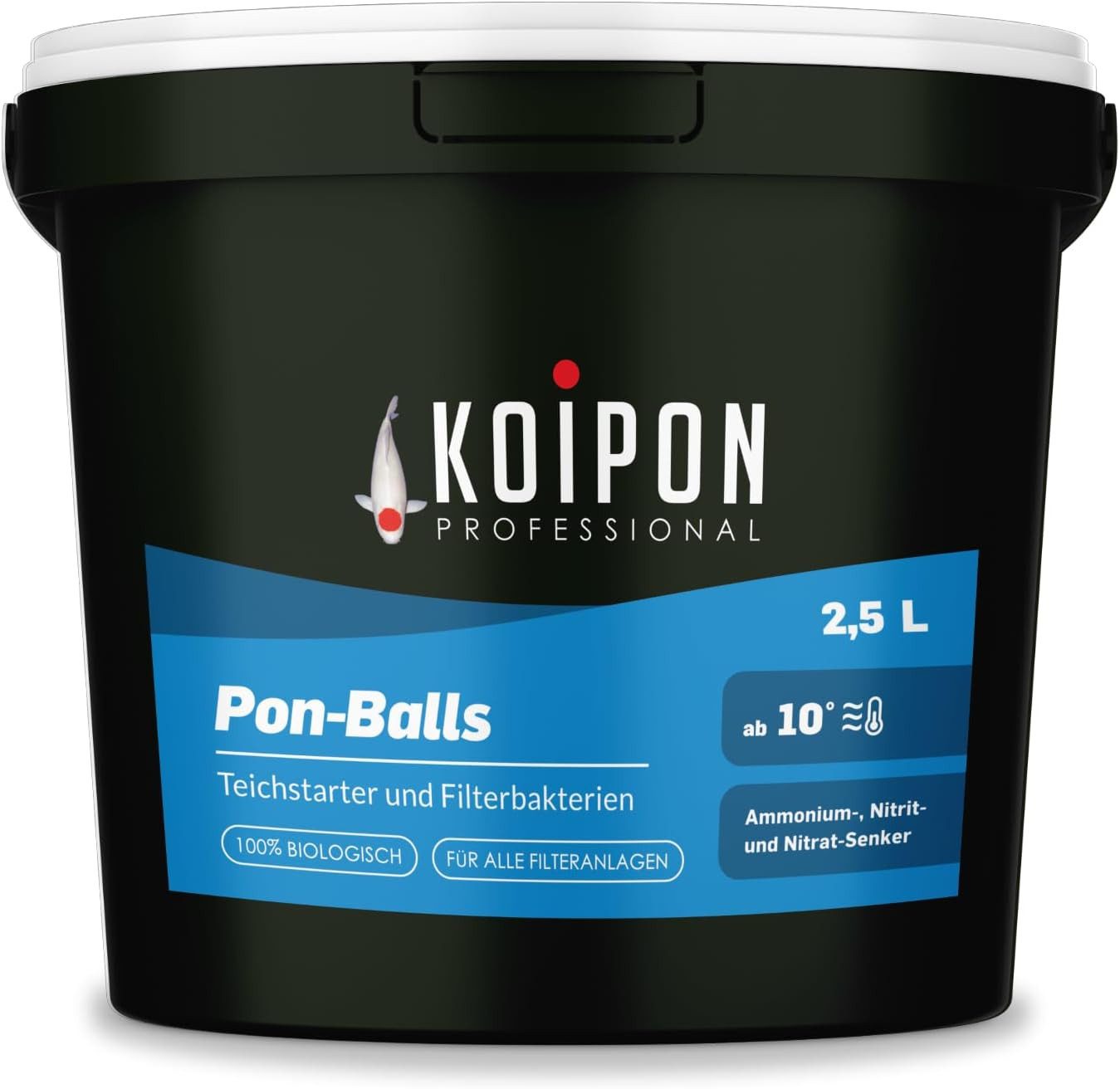 KOIPON Filterstarter KOIPON Pon-Balls Filterstarter Bakterien-Gelkugeln für den Teich, Filterstarter, Made in Germany, Biologisch, Nitritsenker