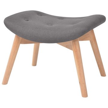 vidaXL Sessel Sessel mit Fußhocker Grau Stoff (1-St)